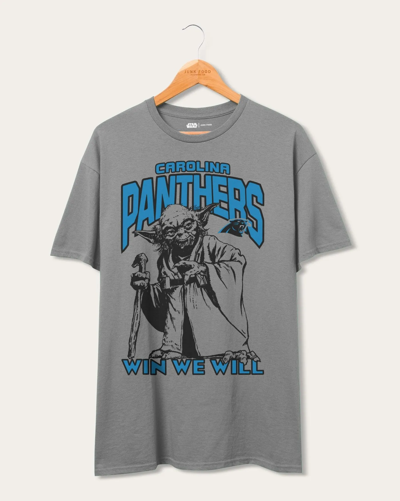 Panthers Star Wars™ Yoda™ Win We Will Tee sold by Junk Food Clothing