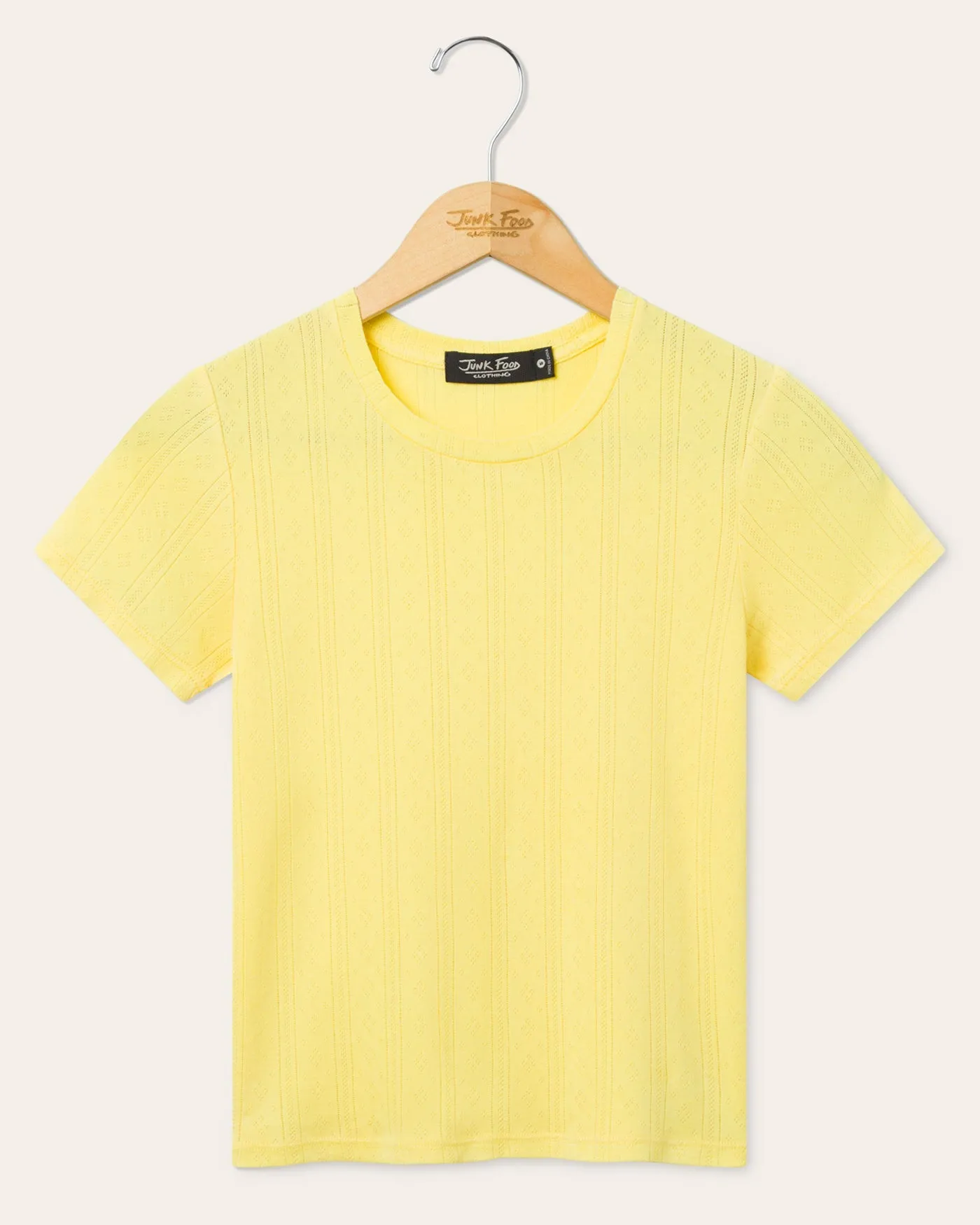 Womens Pointelle Short Sleeve Tee sold by Junk Food Clothing