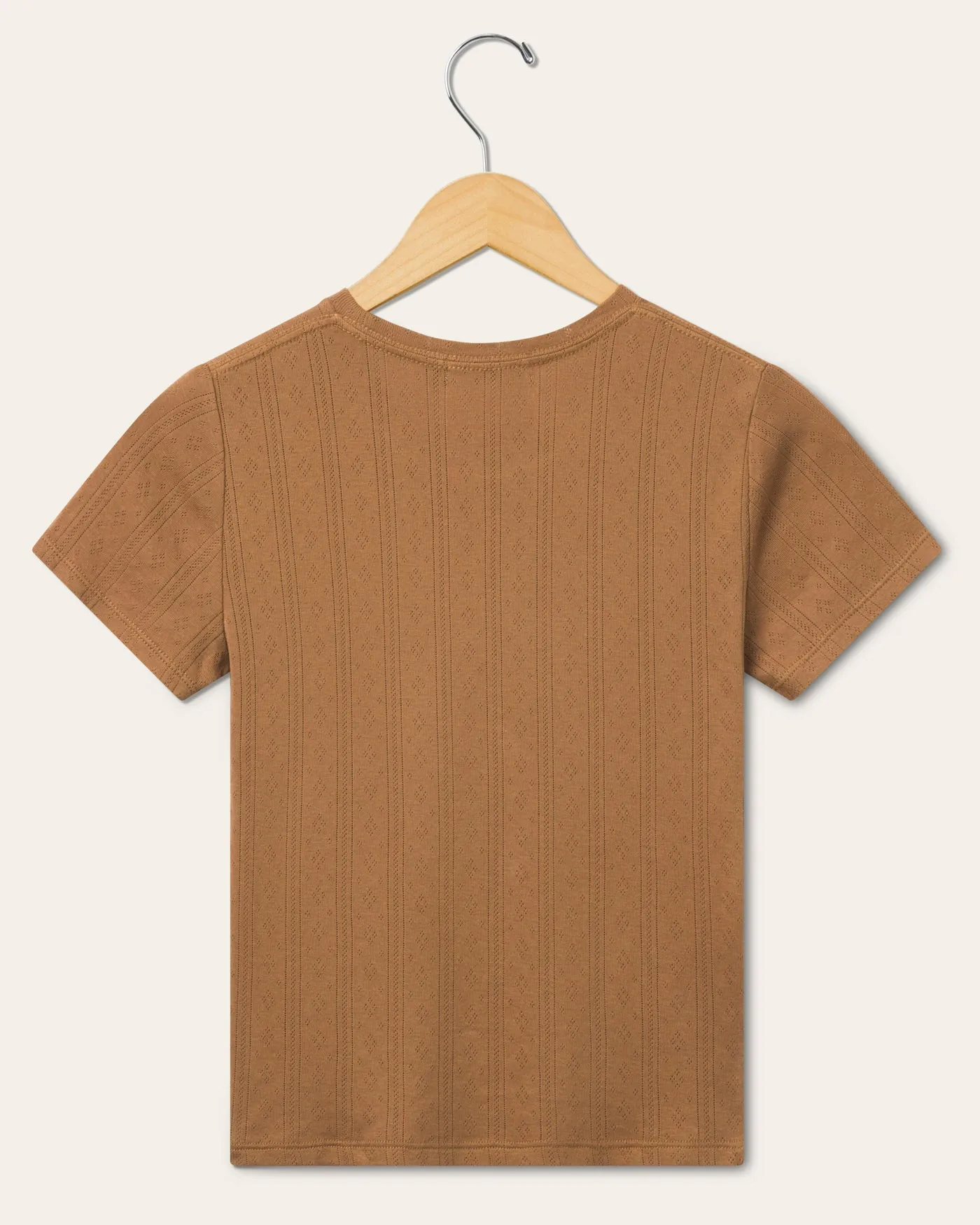 Womens Pointelle Short Sleeve Tee sold by Junk Food Clothing product image thumbnail 2
