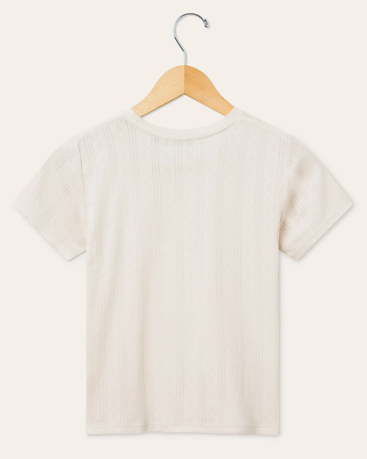 Womens Pointelle Short Sleeve Tee sold by Junk Food Clothing product image thumbnail 2