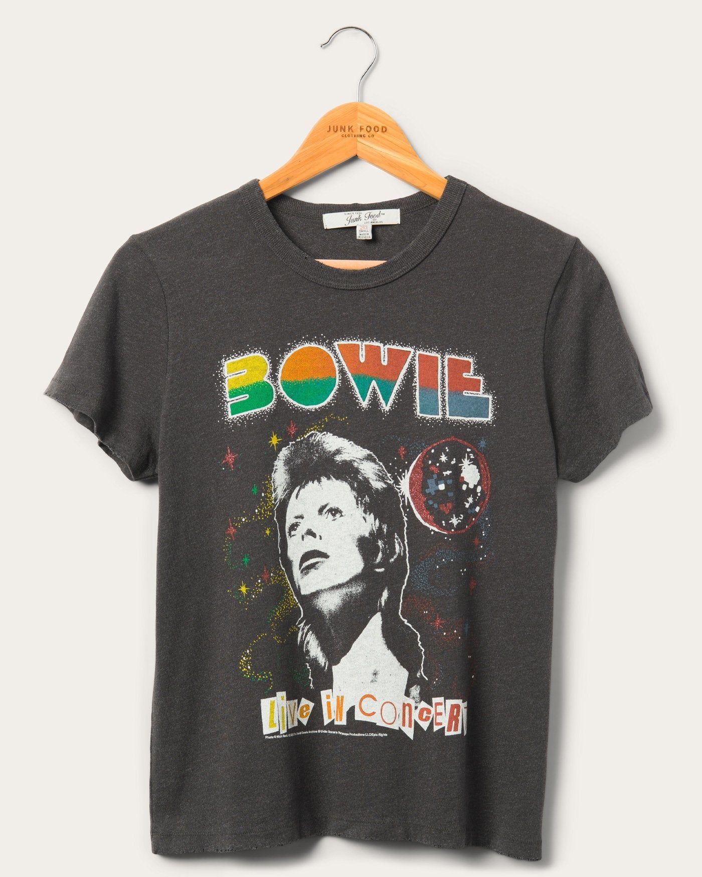 Women's David Bowie Glam Original Tee sold by Junk Food Clothing