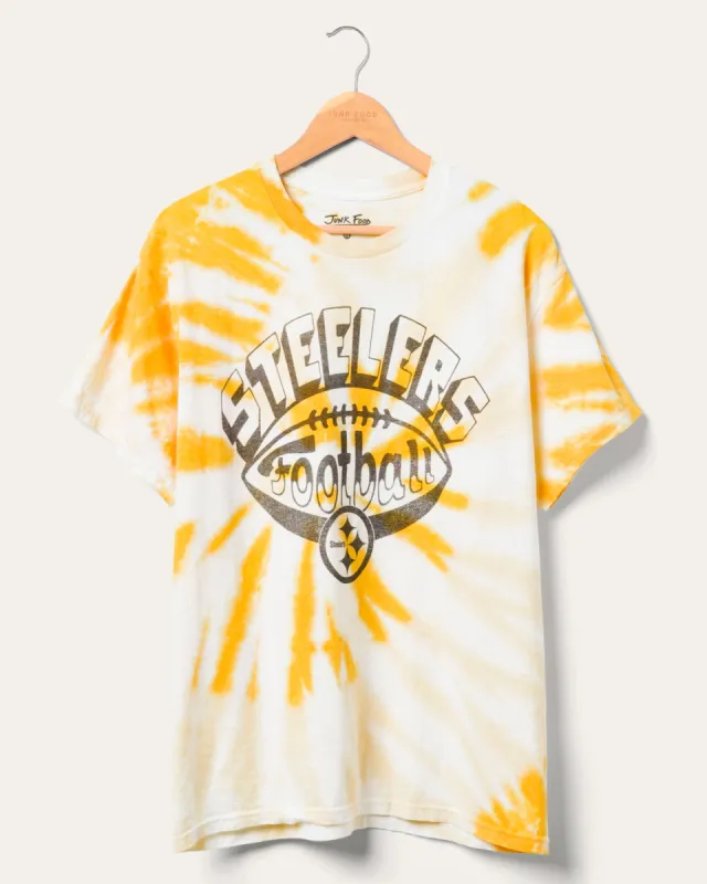 Pittsburgh Steelers Football Tie Dye Tee sold by Junk Food Clothing