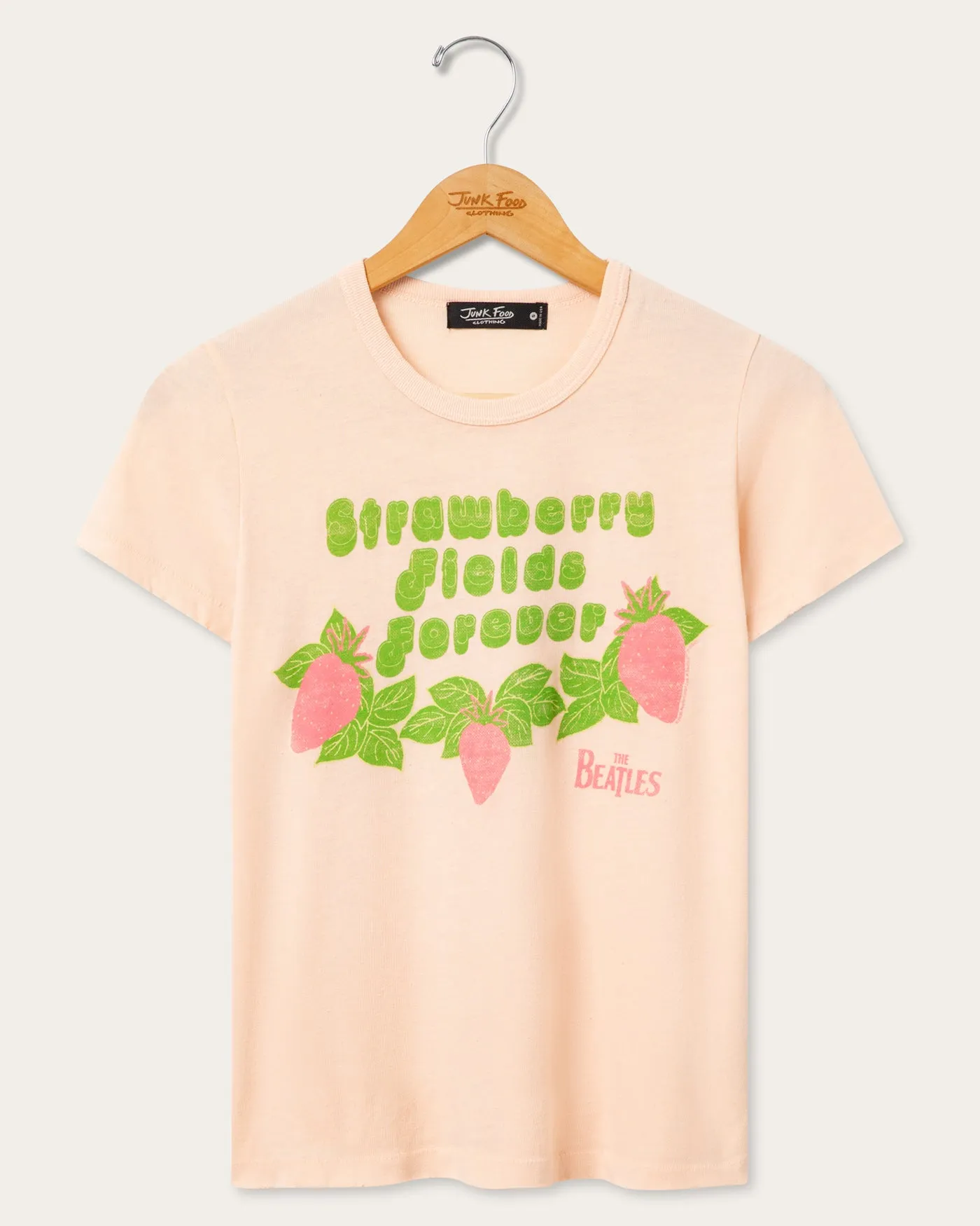 Women's The Beatles Strawberry Fields Forever Original Tee sold by Junk Food Clothing