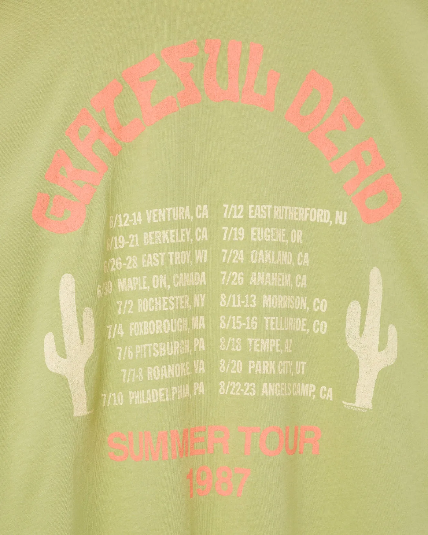 Grateful Dead 1987 Summer Tour Oversized Tee sold by Junk Food Clothing product image thumbnail 4