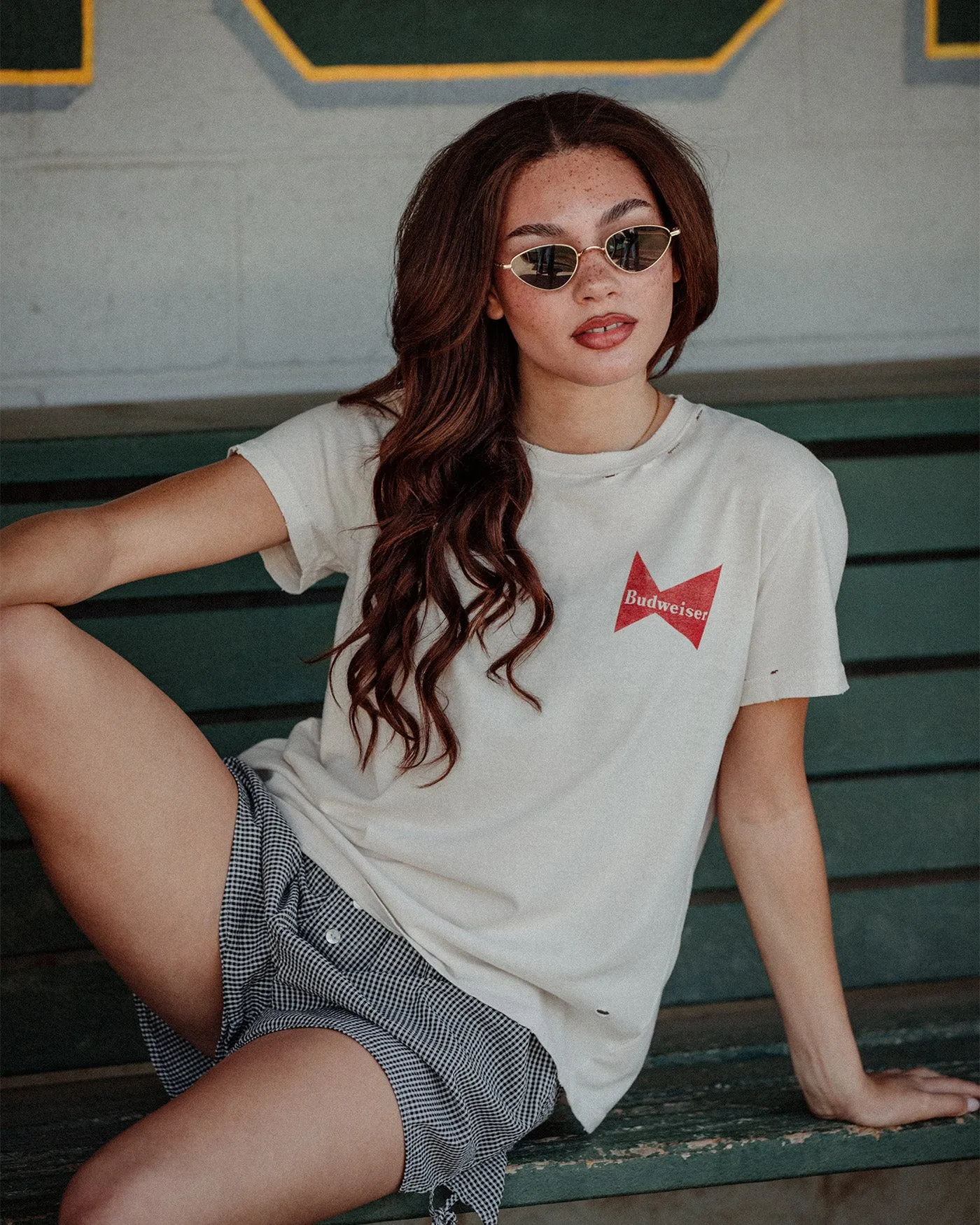Women's Budweiser Shapes Vintage Destroy Tee sold by Junk Food Clothing product image thumbnail 3
