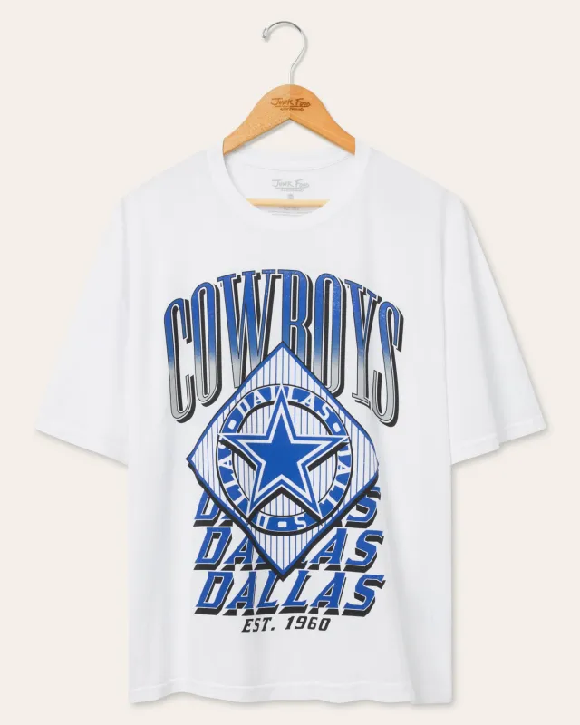 Women's Dallas Cowboys Oversized Tee made by Junk Food Clothing