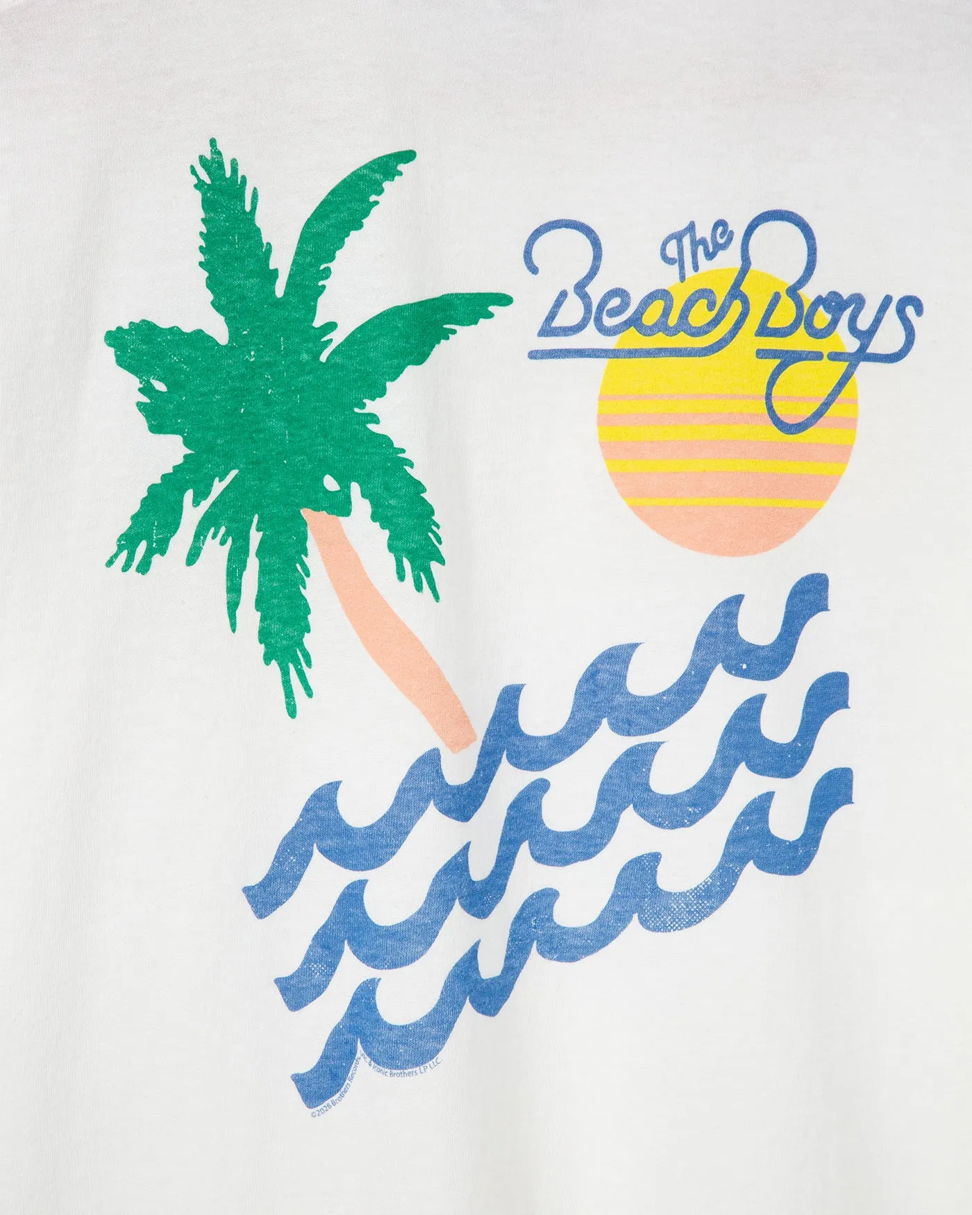 Women's The Beach Boys Palm and Waves Vintage Tee sold by Junk Food Clothing product image thumbnail 3