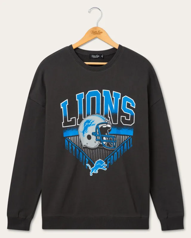 Detroit Lions Drop Shoulder Crew Fleece made by Junk Food Clothing