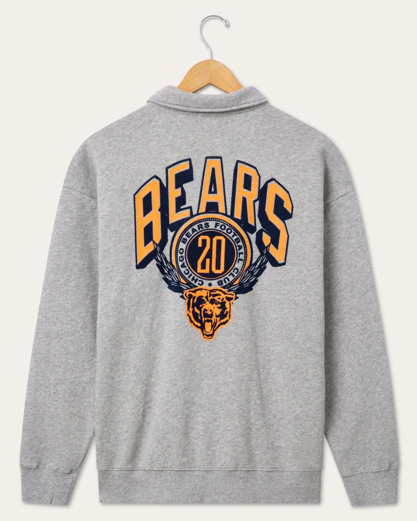 Chicago Bears Flocked Quarter Zip sold by Junk Food Clothing product image thumbnail 3