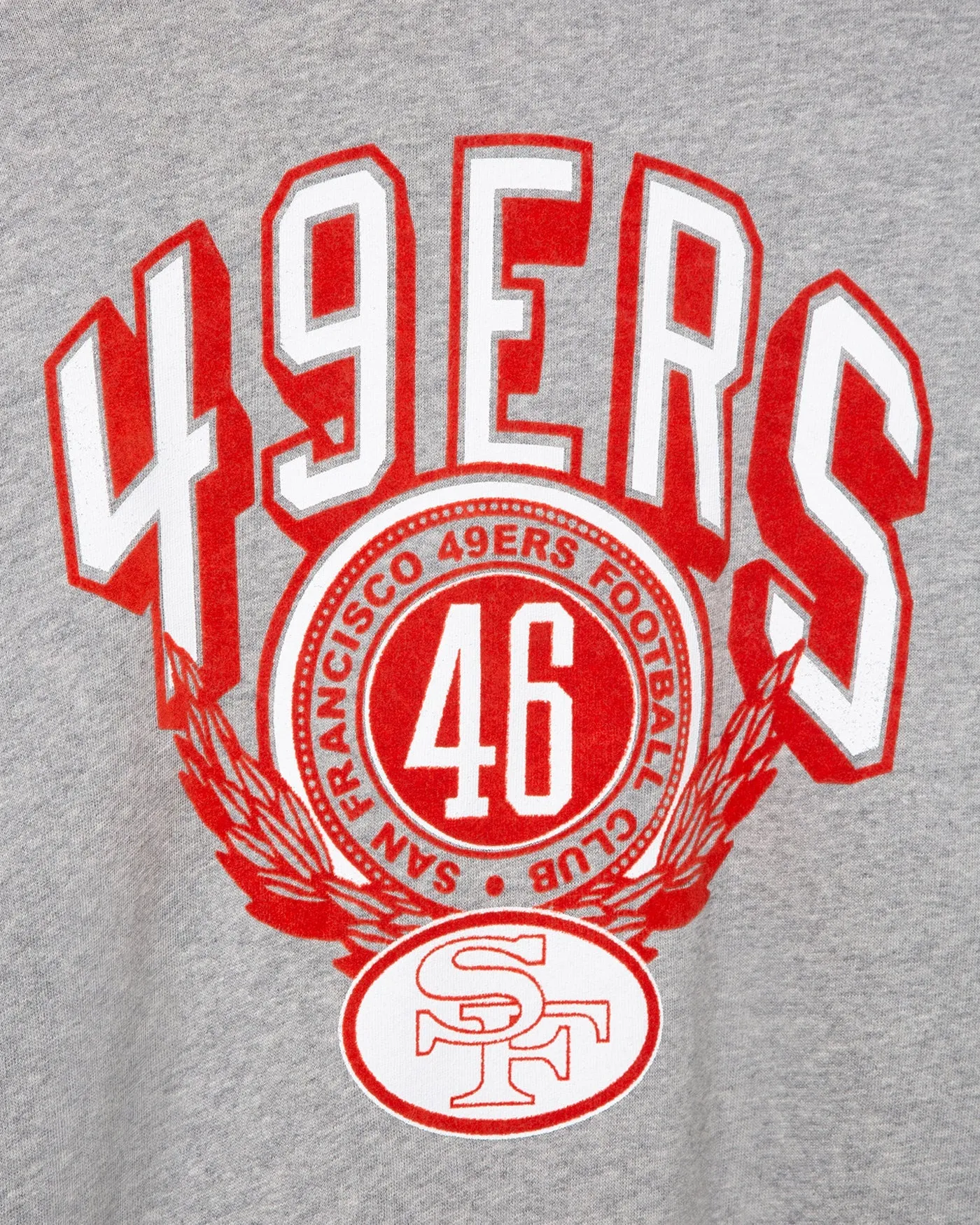 San Francisco 49ers Flocked Quarter Zip sold by Junk Food Clothing product image thumbnail 4