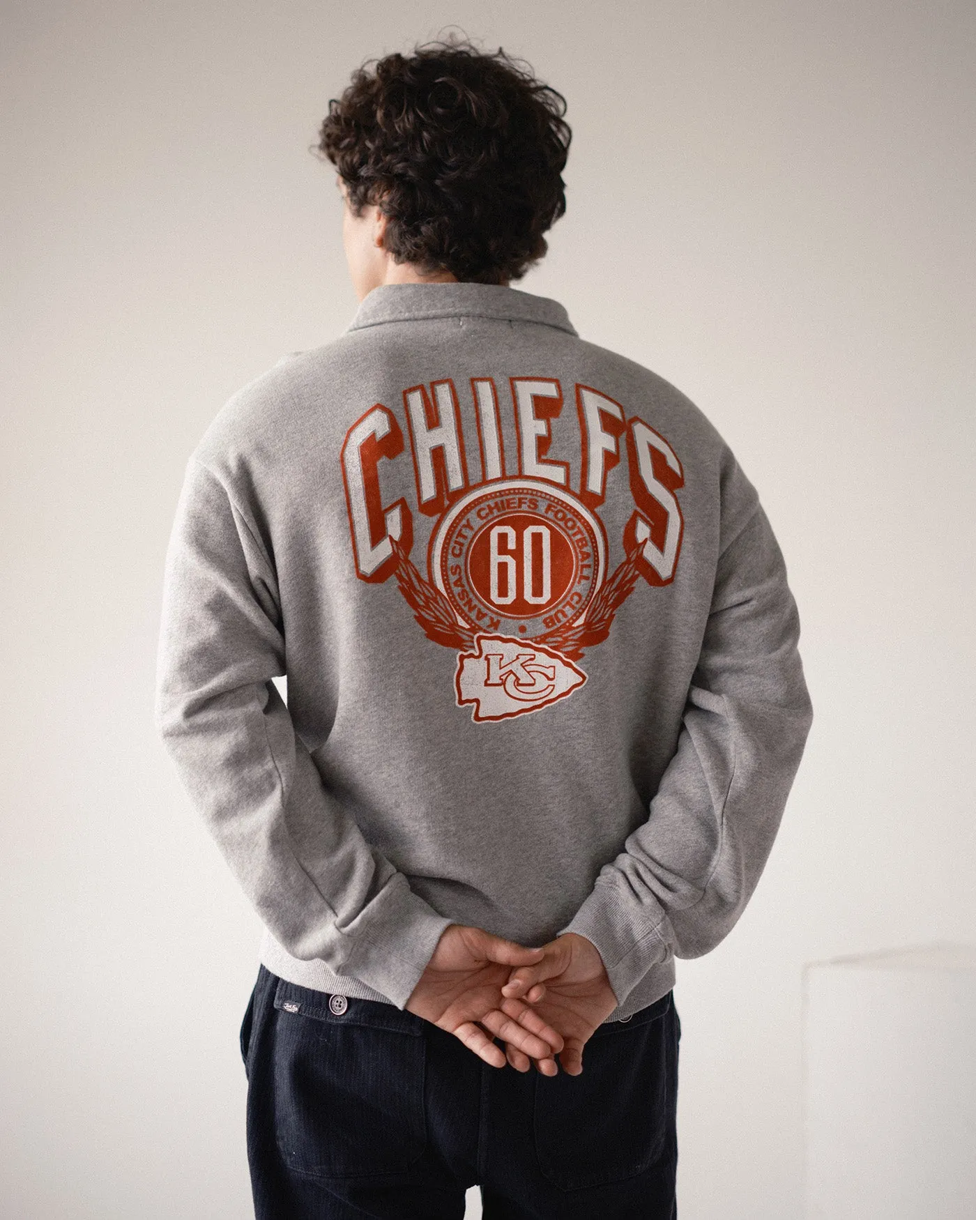 Kansas City Chiefs Flocked Quarter Zip sold by Junk Food Clothing product image thumbnail 2