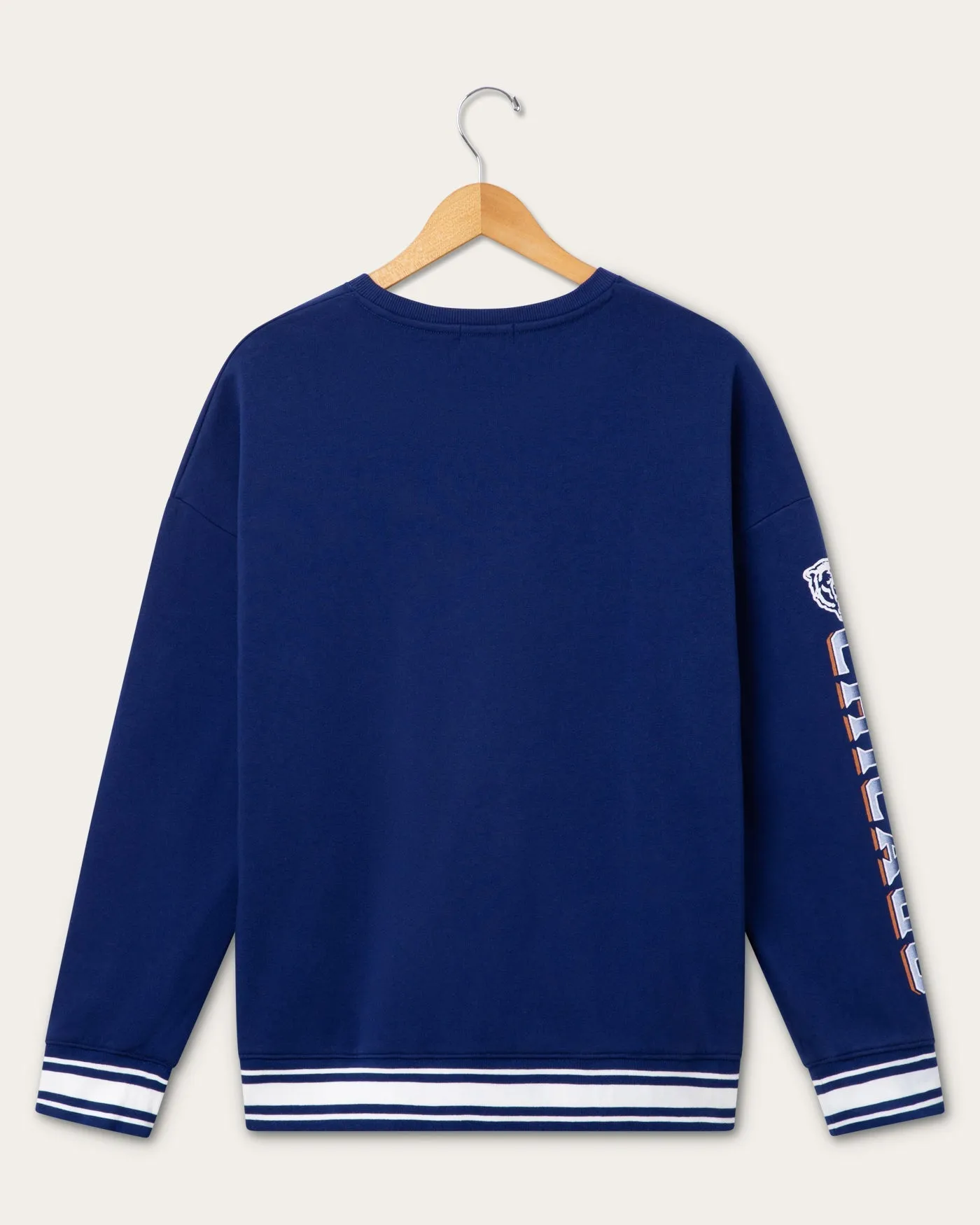 Chicago Bears Striped Rib Crew Fleece sold by Junk Food Clothing product image thumbnail 2