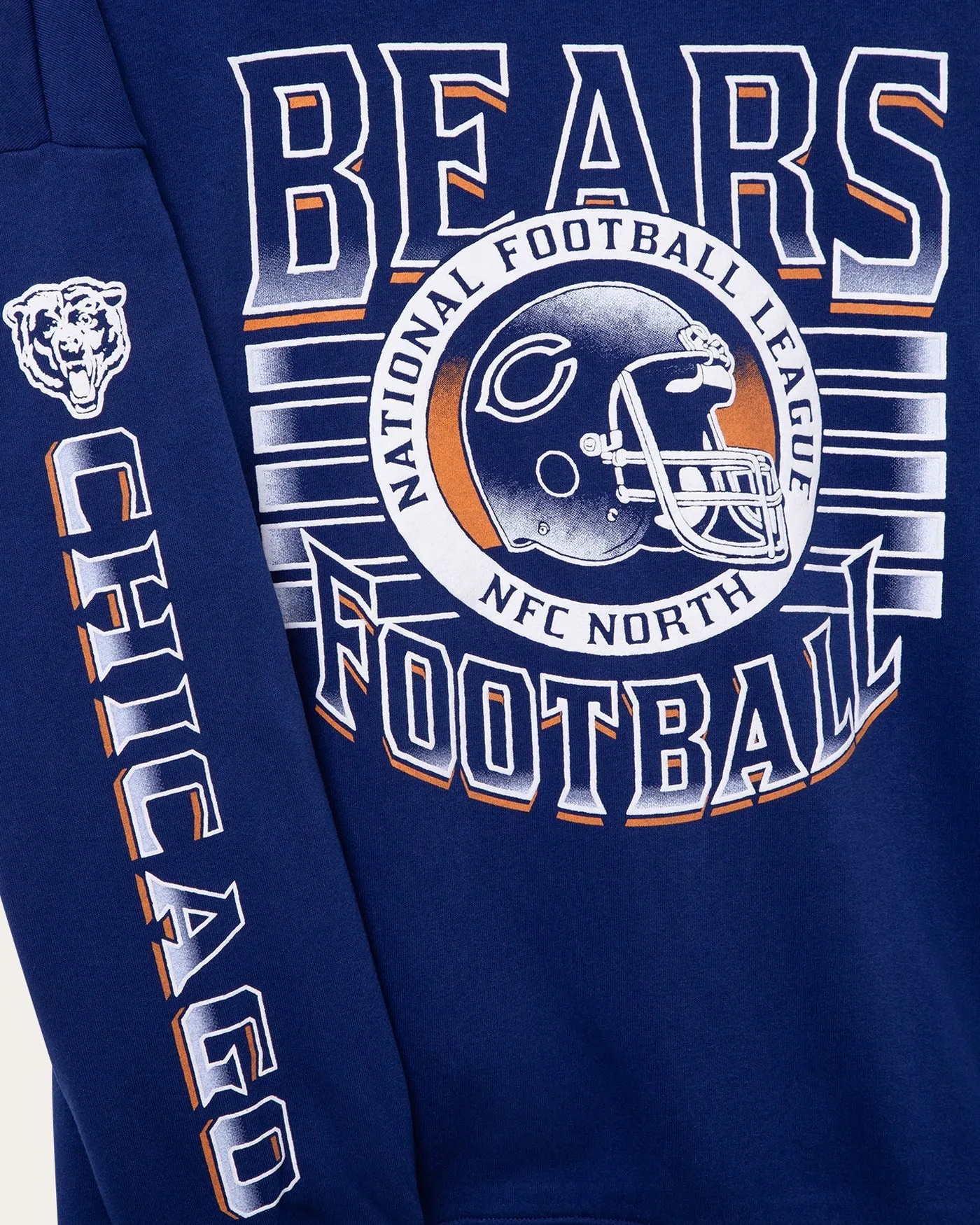 Chicago Bears Striped Rib Crew Fleece sold by Junk Food Clothing product image thumbnail 3