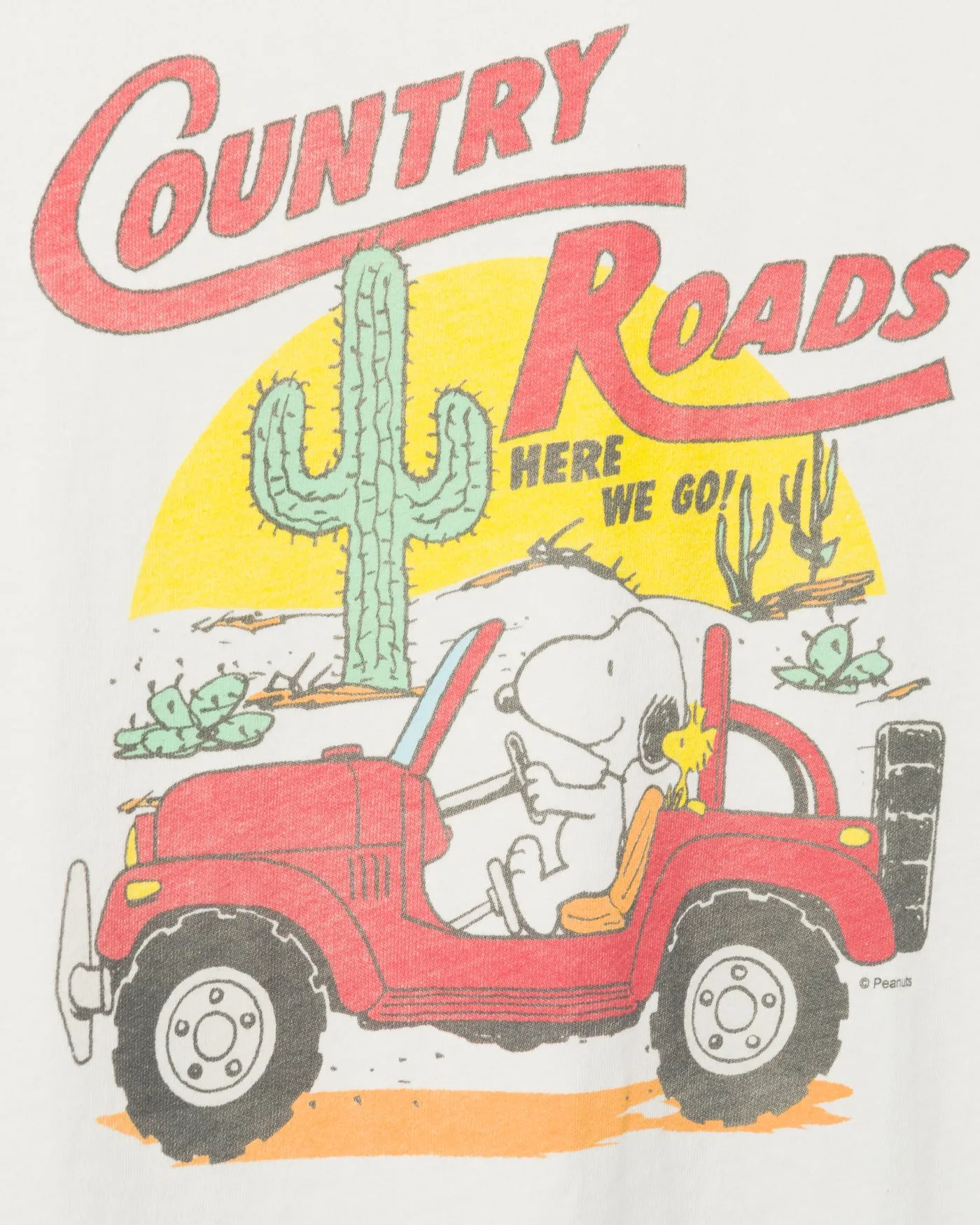 Women's Snoopy Country Road Vintage Tee sold by Junk Food Clothing product image thumbnail 4