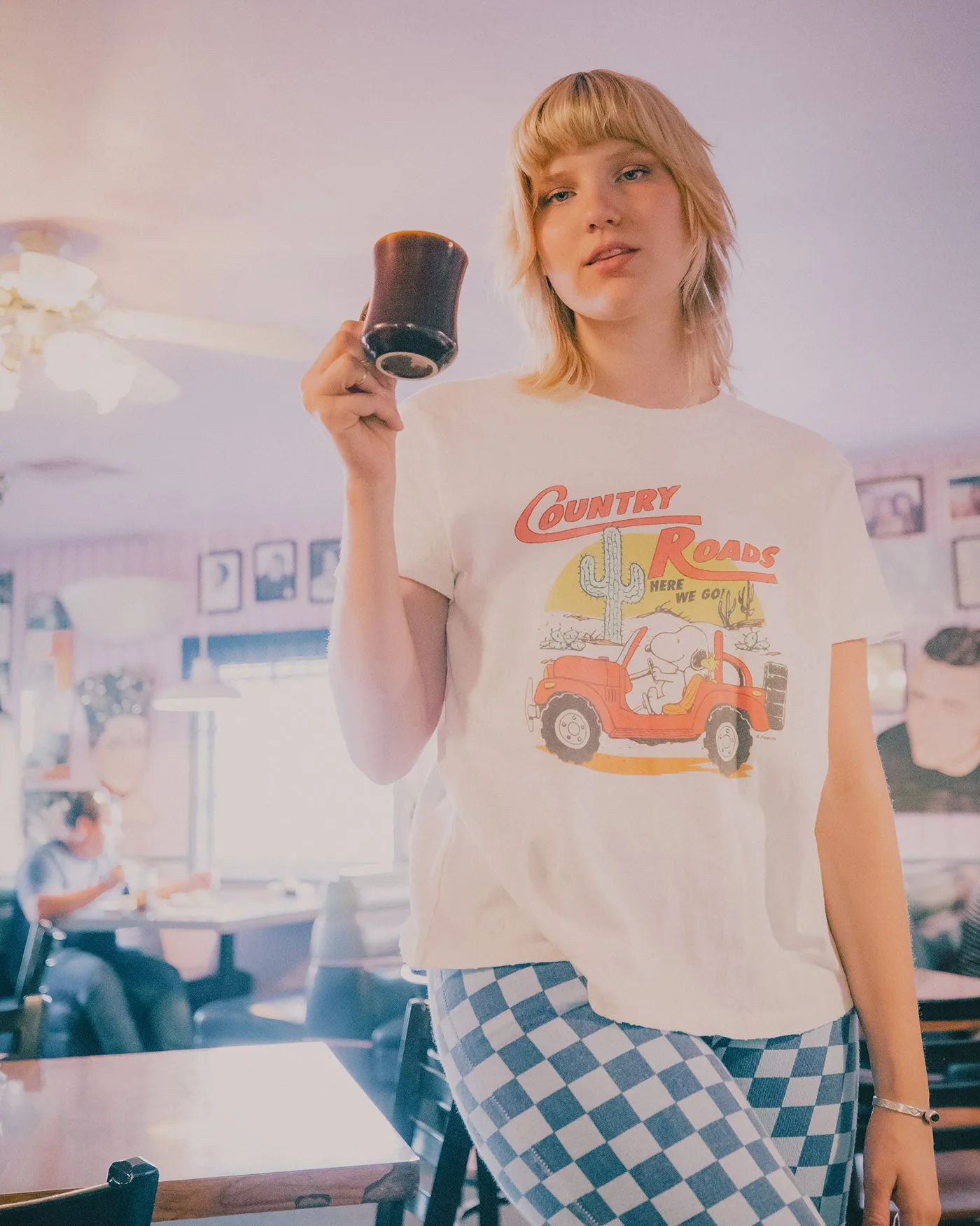 Women's Snoopy Country Road Vintage Tee sold by Junk Food Clothing product image thumbnail 2