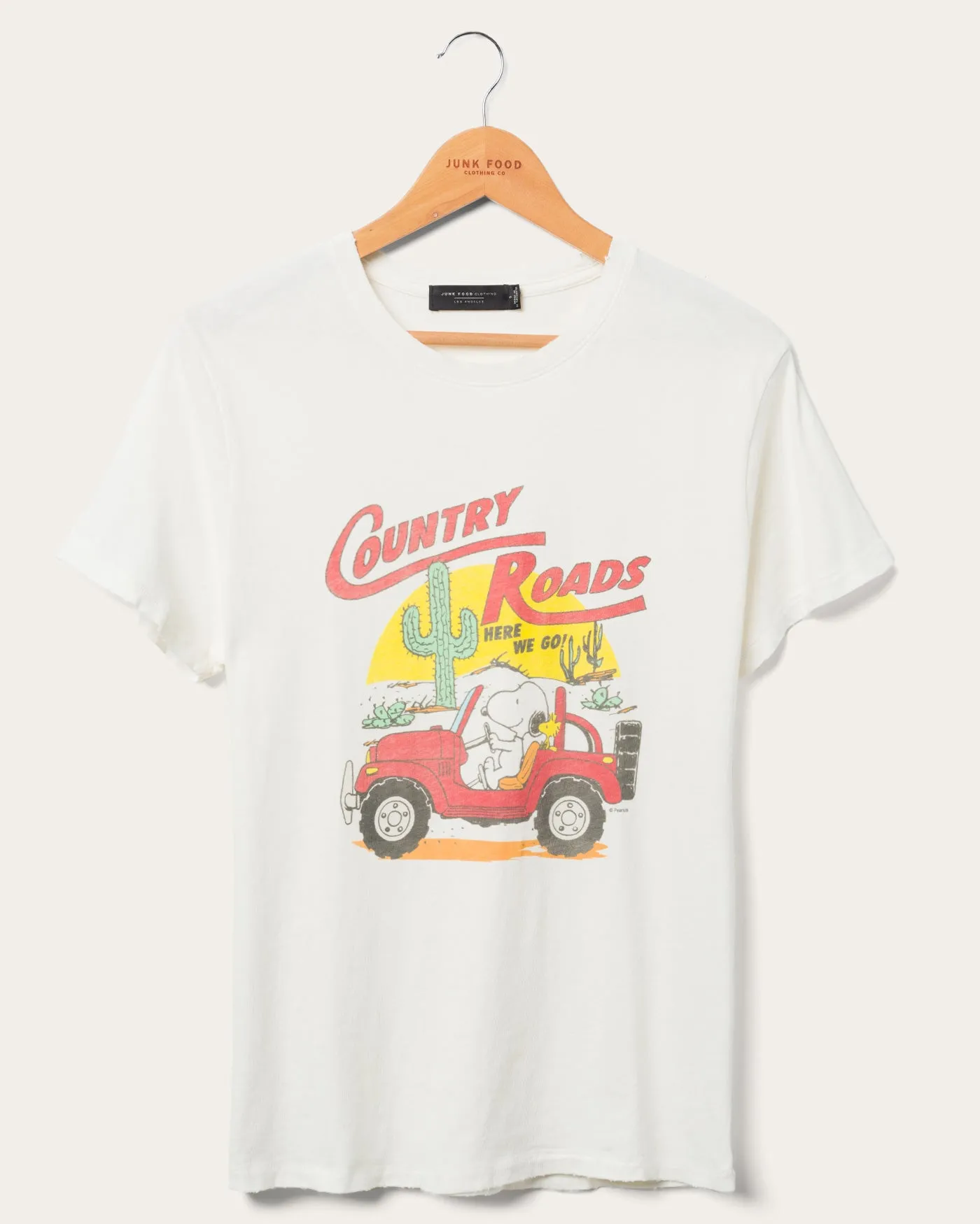 Women's Snoopy Country Road Vintage Tee sold by Junk Food Clothing
