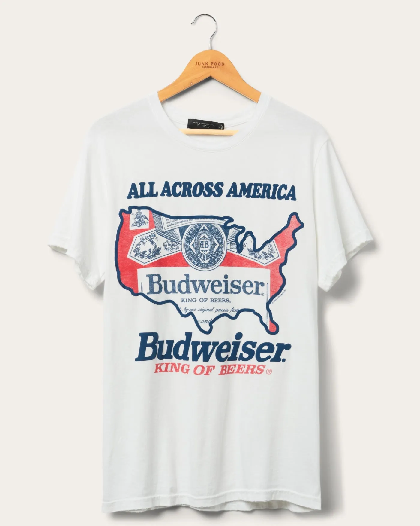 Budweiser Flag Logo Vintage Tee sold by Junk Food Clothing