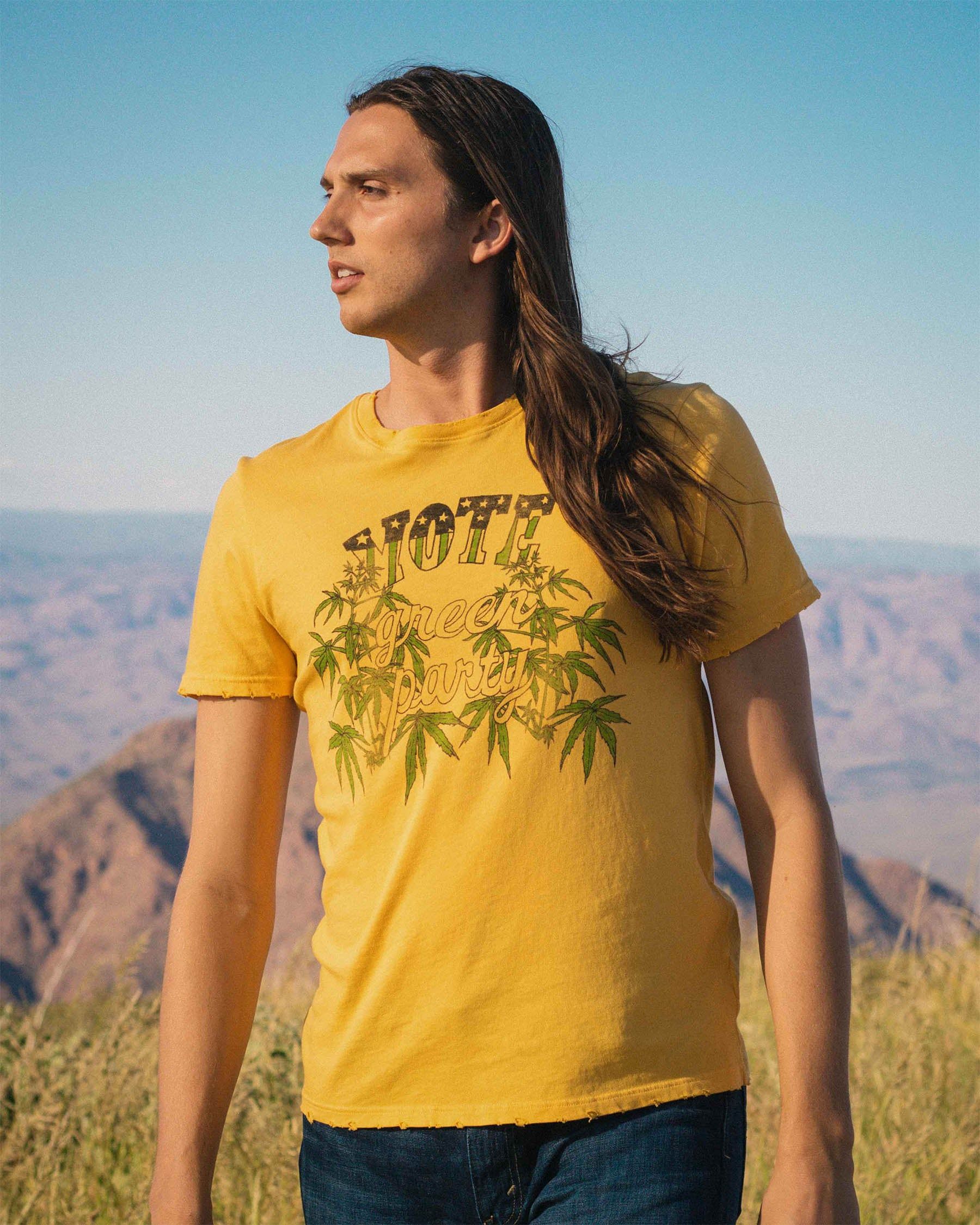 MENS VOTE GREEN PARTY TEE sold by Junk Food Clothing