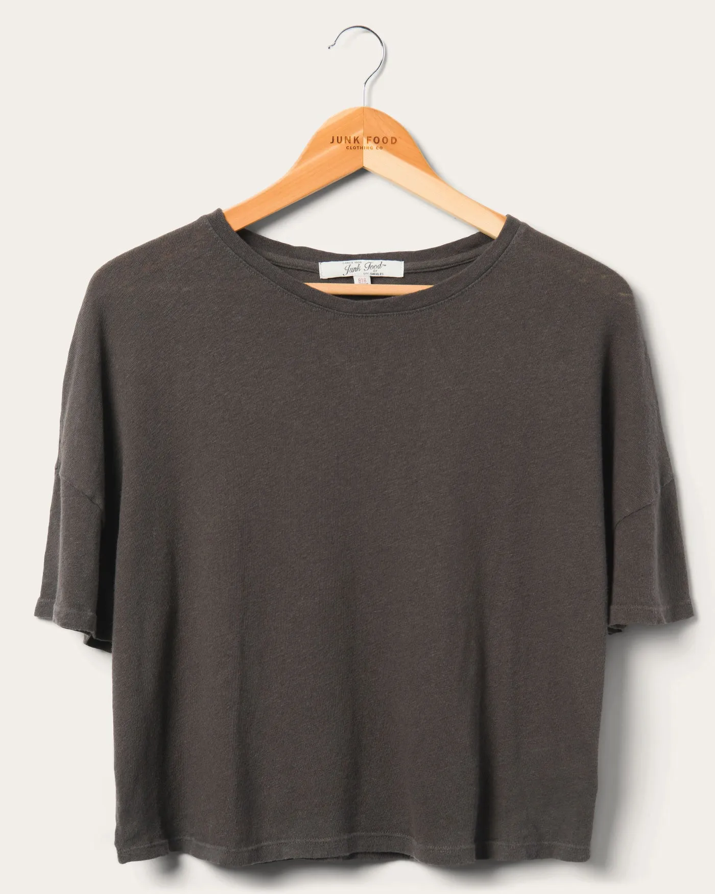 Women's Linen Crop Tee sold by Junk Food Clothing