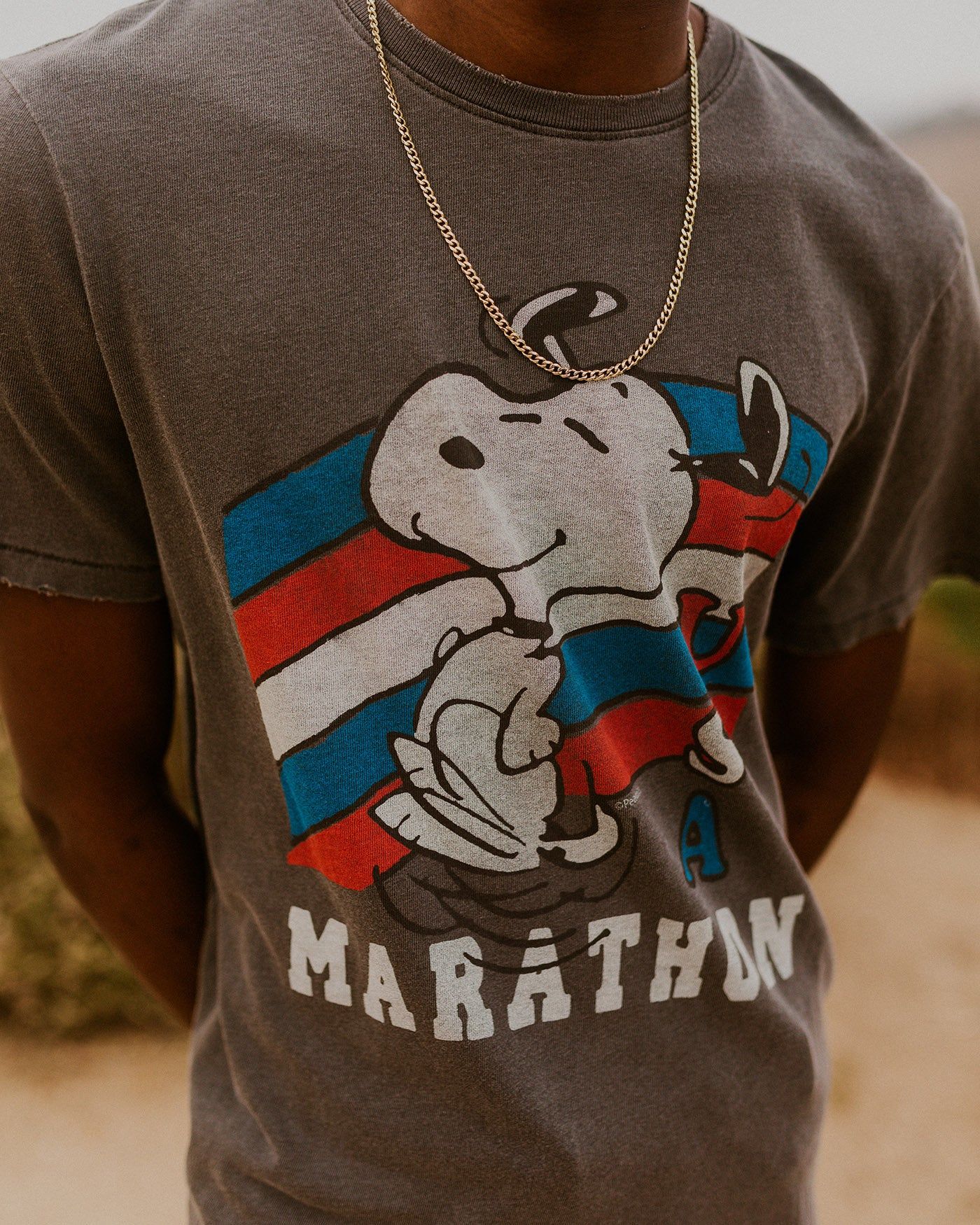 Peanuts Snoopy USA Marathon Vintage Tee sold by Junk Food Clothing product image thumbnail 3