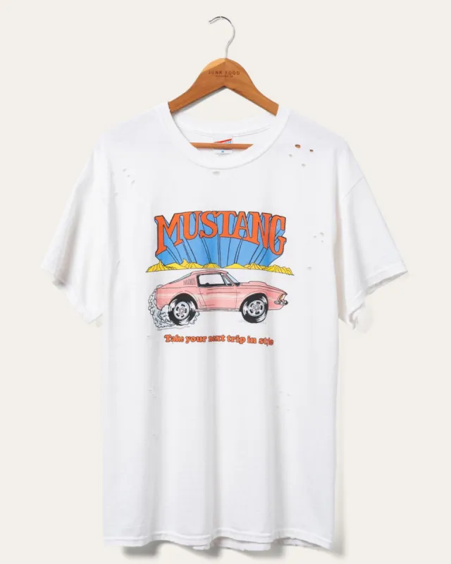 Ford Mustang Logo Flea Market Destroy Tee sold by Junk Food Clothing