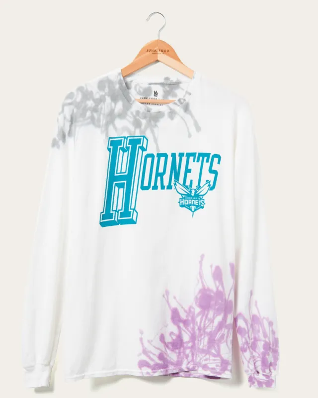 NBA Charlotte Hornets Tie Dye Flea Market Long Sleeve Tee sold by Junk Food Clothing