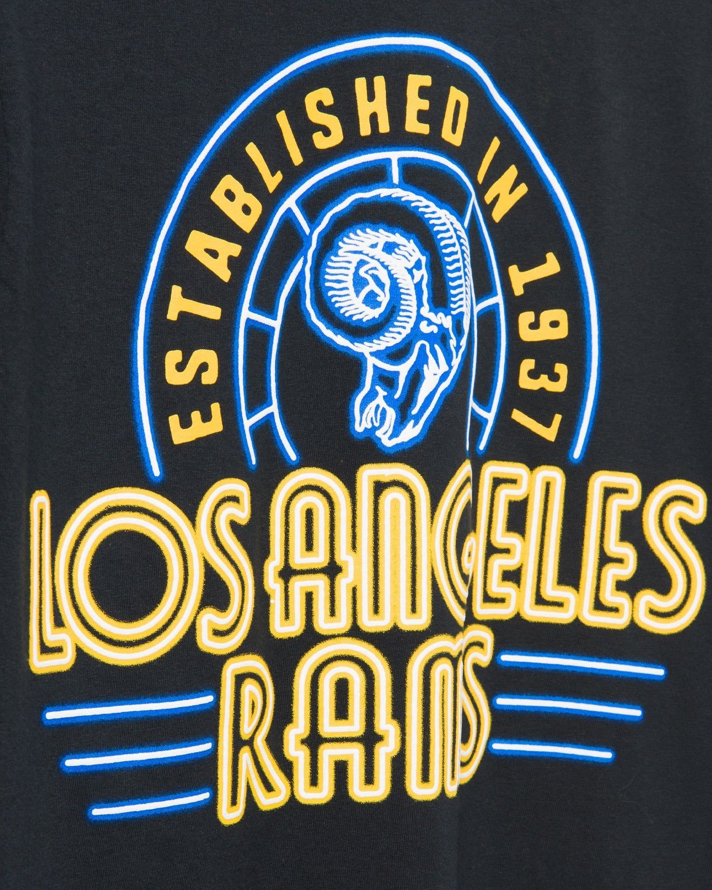 Rams Neon Glow Fan Tee sold by Junk Food Clothing product image thumbnail 4