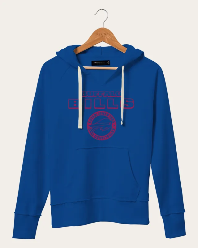 Women's NFL Buffalo Bills Raw Edge Hoodie made by Junk Food Clothing