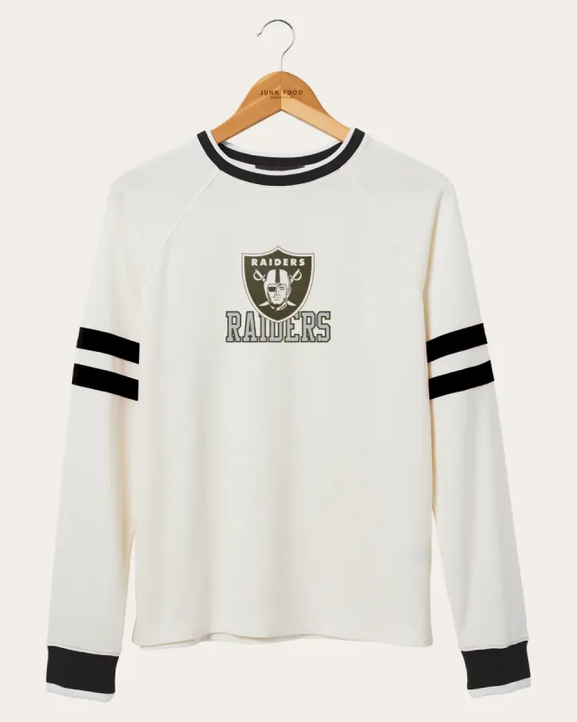 Women's NFL Las Vegas Raiders Long Sleeve Football Crew sold by Junk Food Clothing