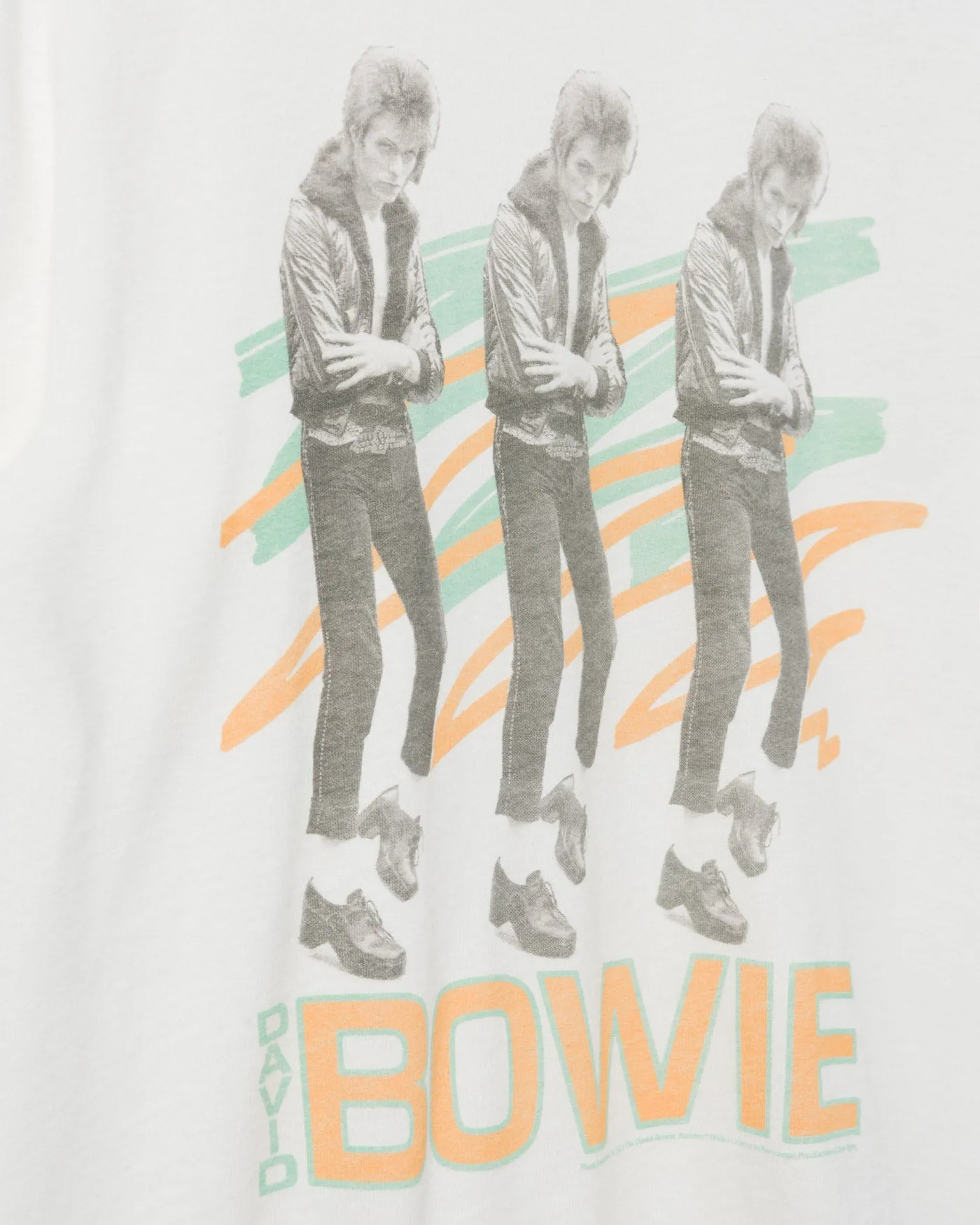 Triple David Bowie Vintage Tee sold by Junk Food Clothing product image thumbnail 4