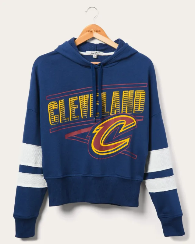 Women's Cavaliers Overtime Striped Fleece Hoodie sold by Junk Food Clothing