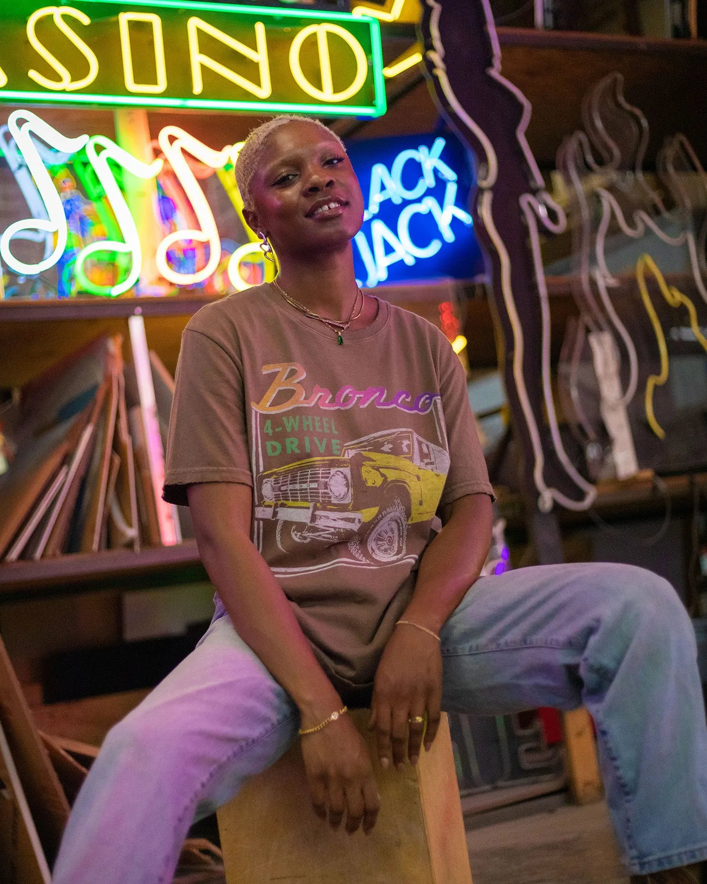 Ford Bronco 4-Wheel Drive Vintage Tee sold by Junk Food Clothing product image thumbnail 2