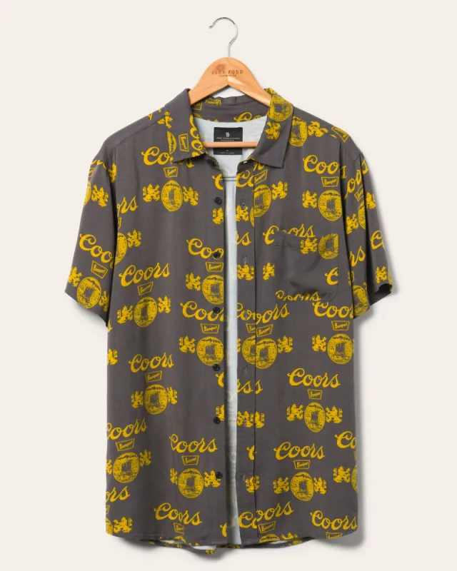 Coors Banquet Woven Shirt sold by Junk Food Clothing