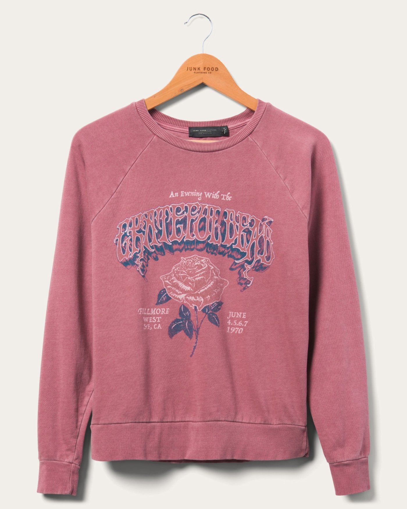 Women's Grateful Dead Evening With Raglan Pullover sold by Junk Food Clothing