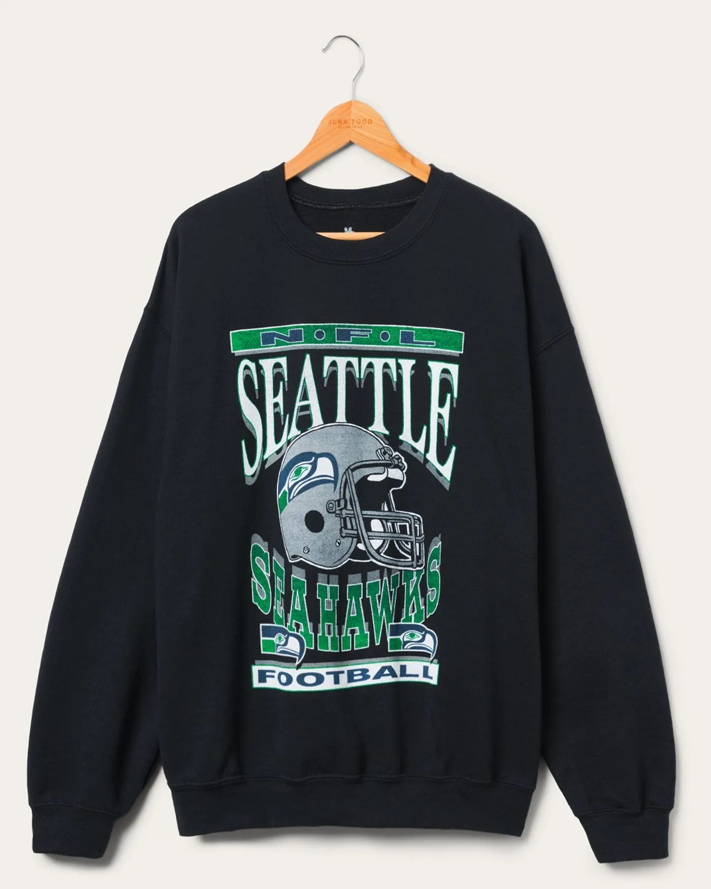 Seattle Seahawks Helmet Flea Market Crew sold by Junk Food Clothing