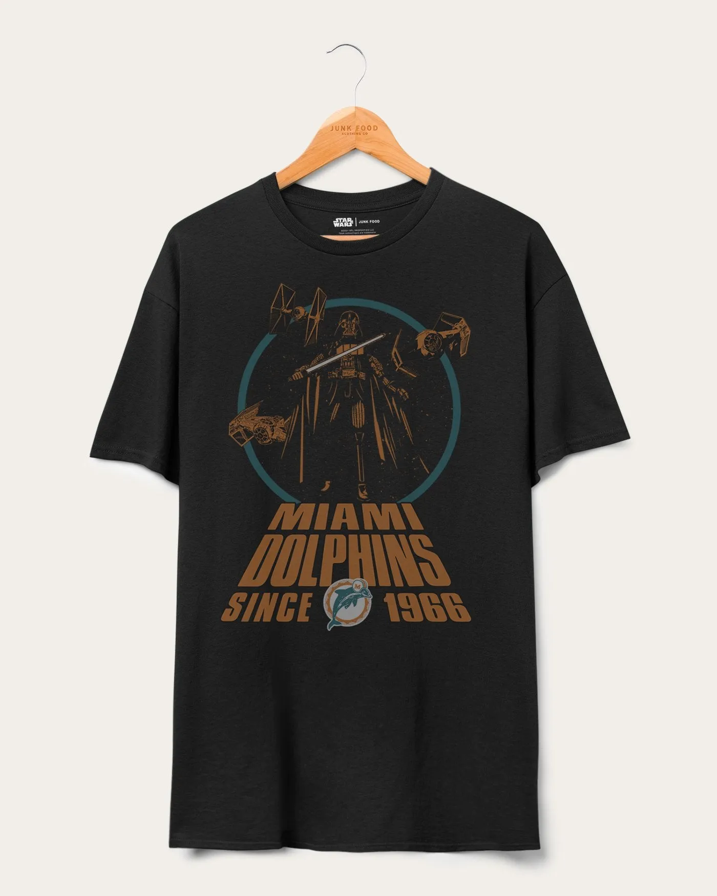 Dolphins Star Wars™ Title Crawl Tee sold by Junk Food Clothing