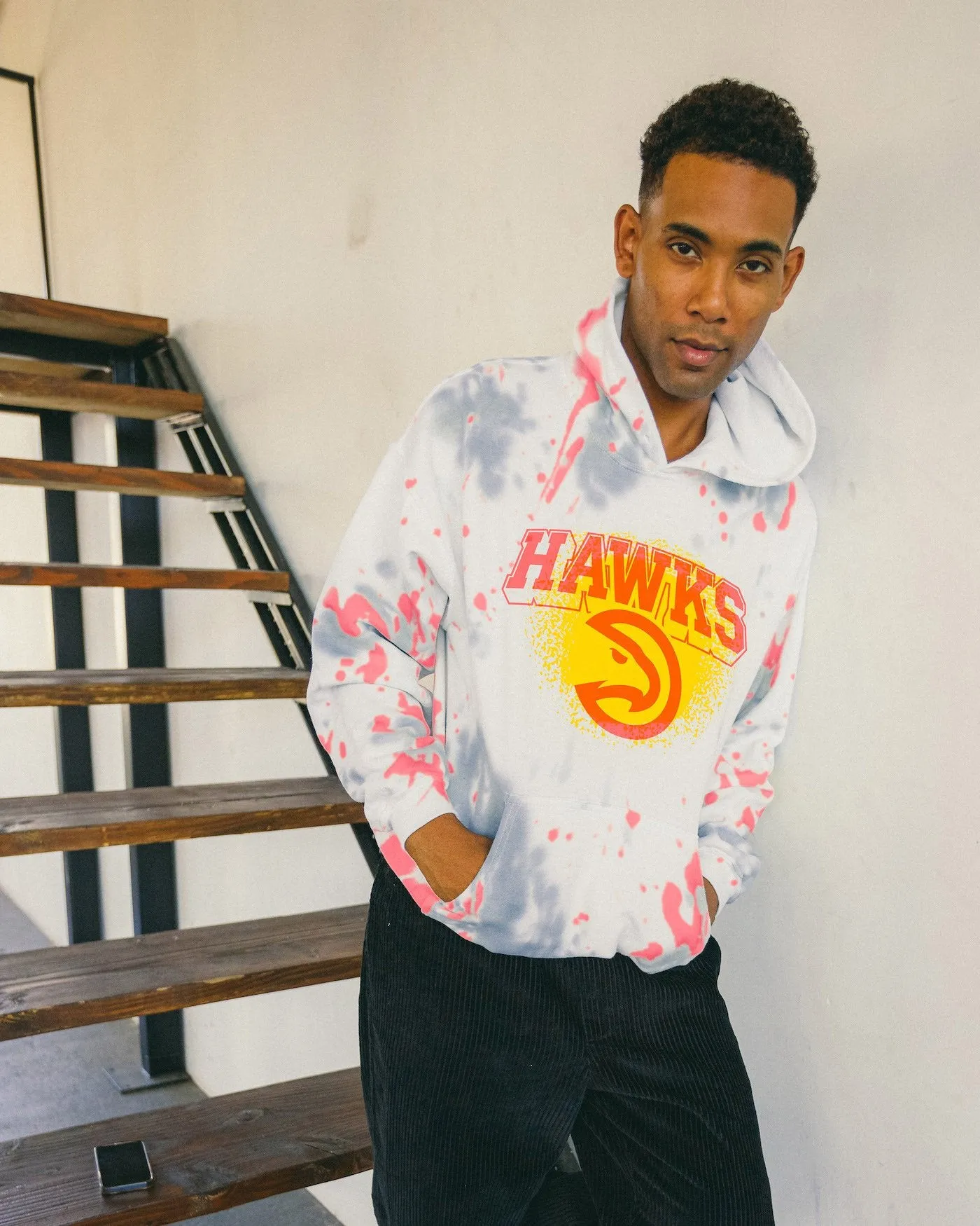 NBA Atlanta Hawks Tie Dye Hoodie sold by Junk Food Clothing product image thumbnail 2