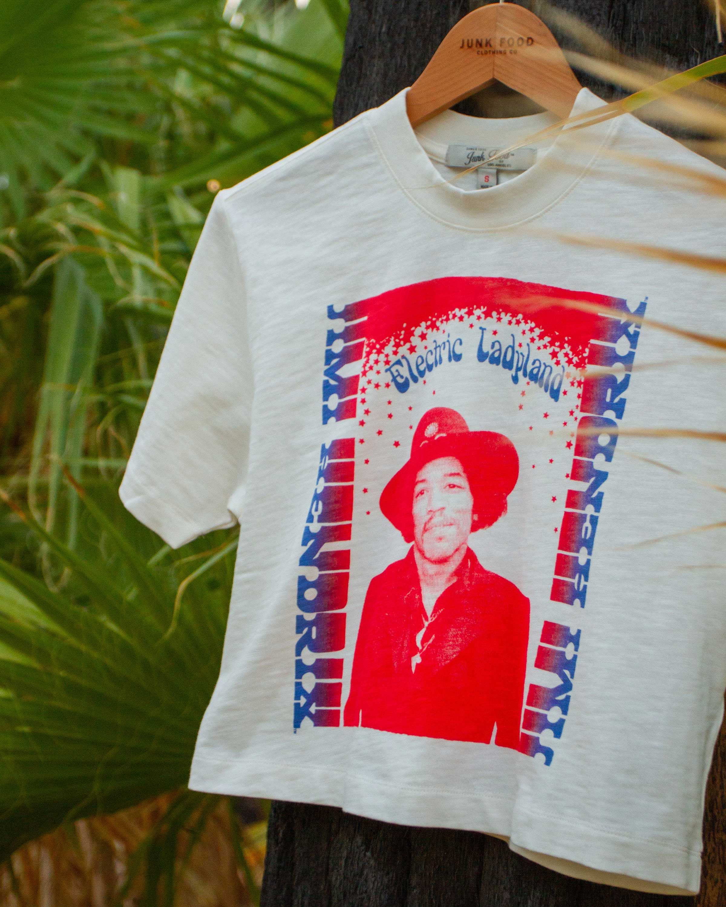 Women's Jimi Hendrix Cry Of Love Poster Crop Slub Tee sold by Junk Food Clothing product image thumbnail 3