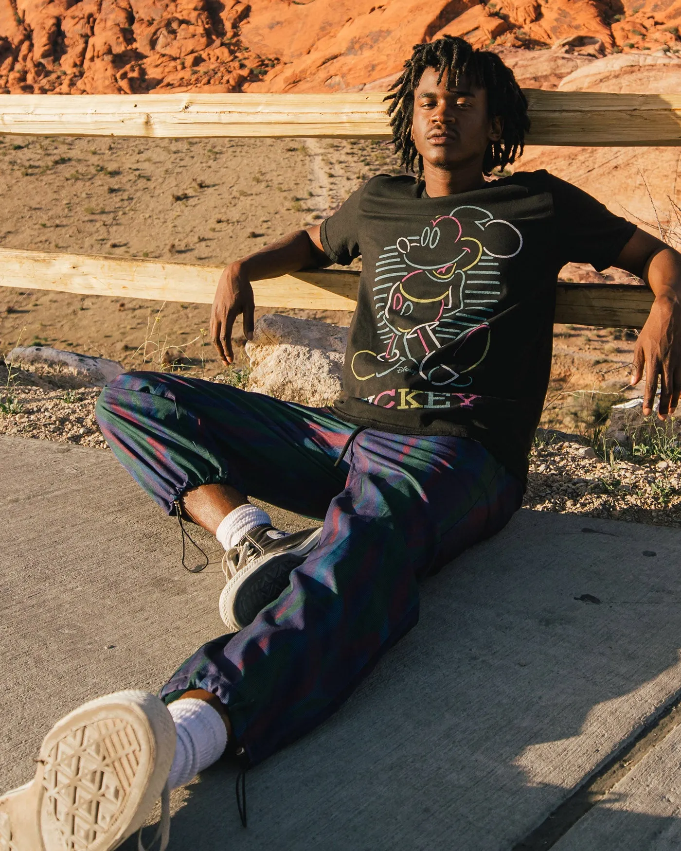 Mickey Neon Pose Vintage Tee sold by Junk Food Clothing product image thumbnail 2