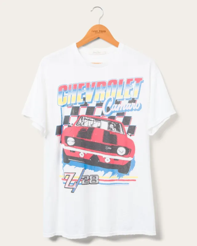 Unisex Chevrolet Racing Camaro Z/28 Flea Market Tee sold by Junk Food Clothing