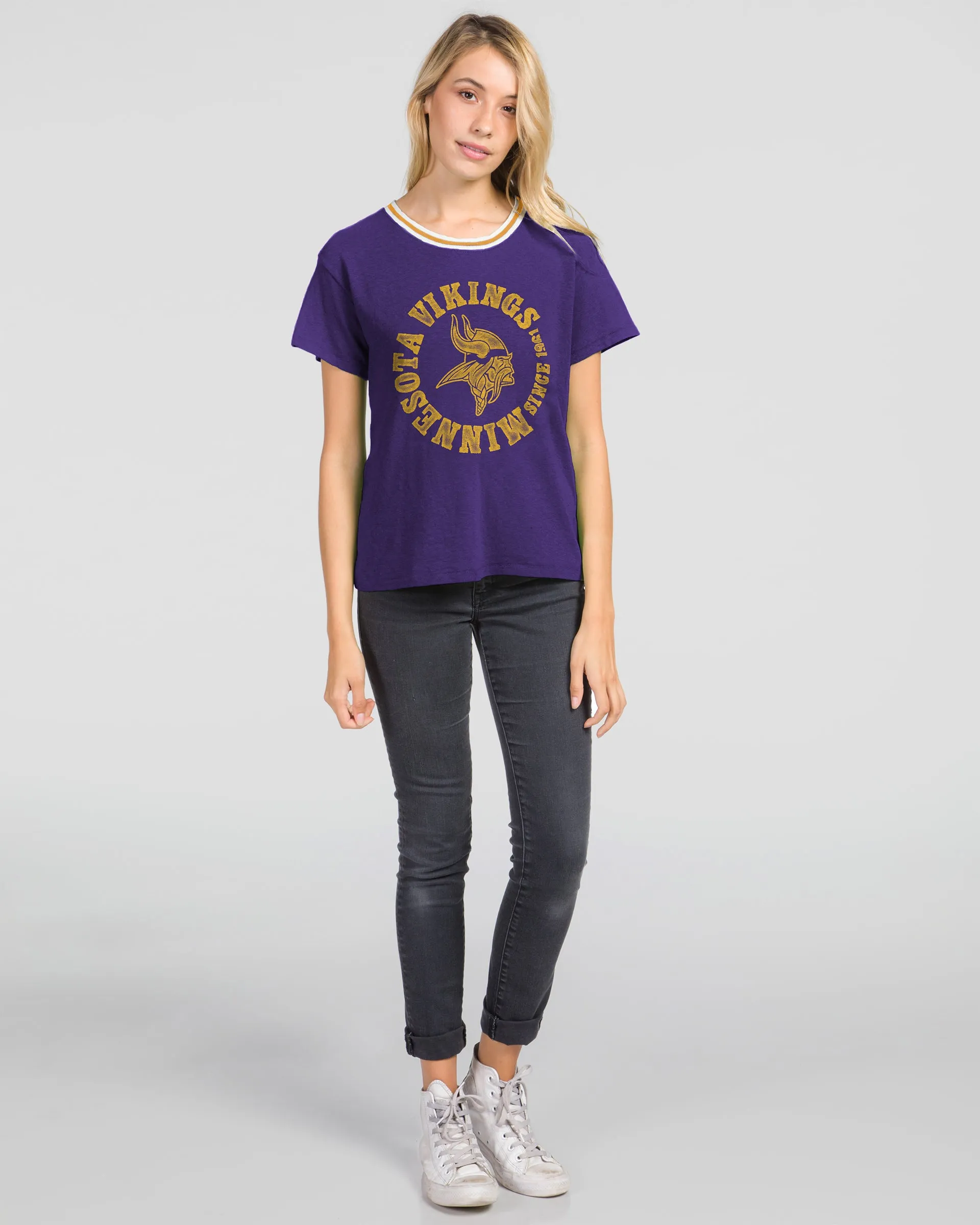 WOMENS VIKINGS KICKOFF CREW sold by Junk Food Clothing