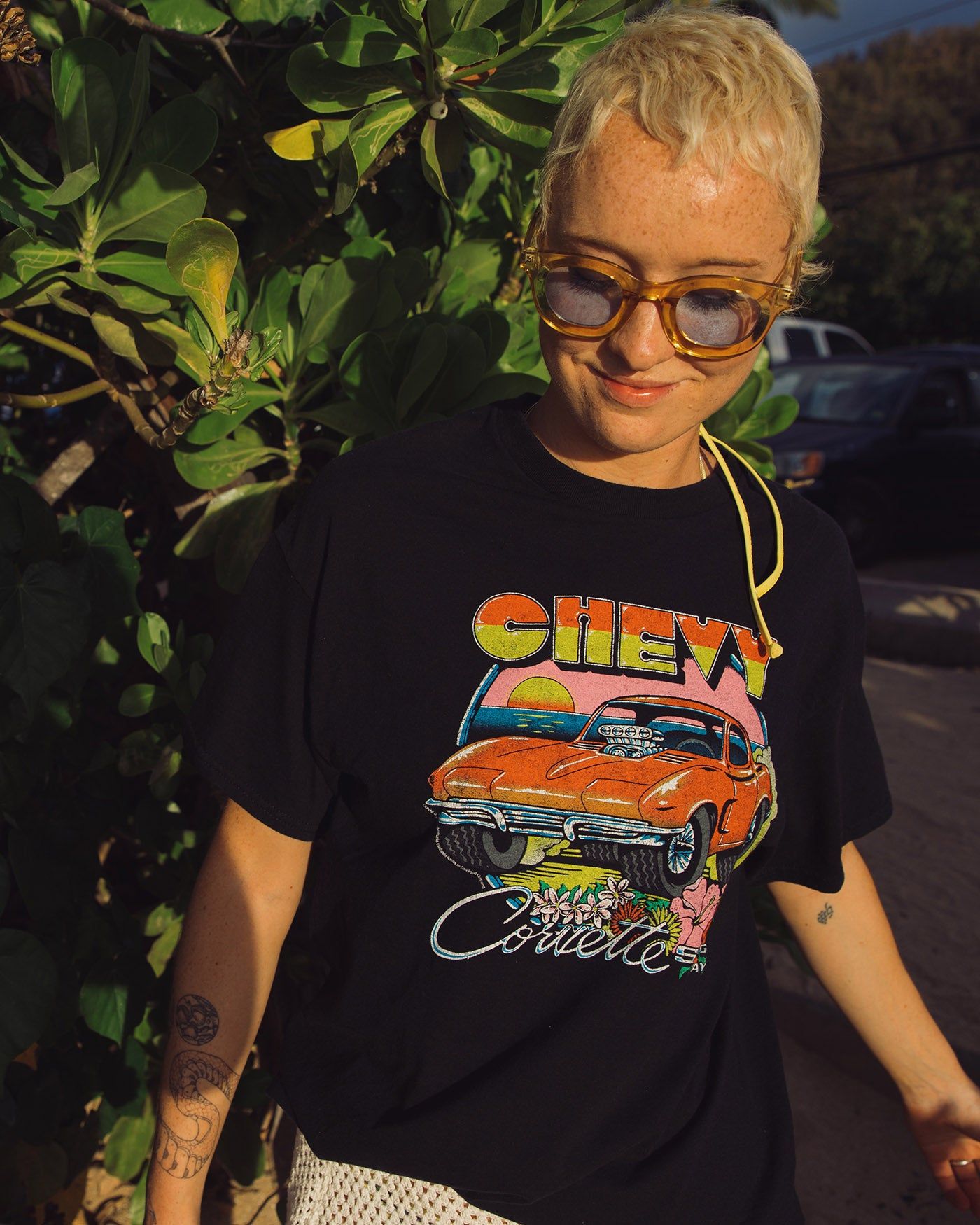 Chevy Corvette Stingray Flea Market Tee sold by Junk Food Clothing product image thumbnail 3