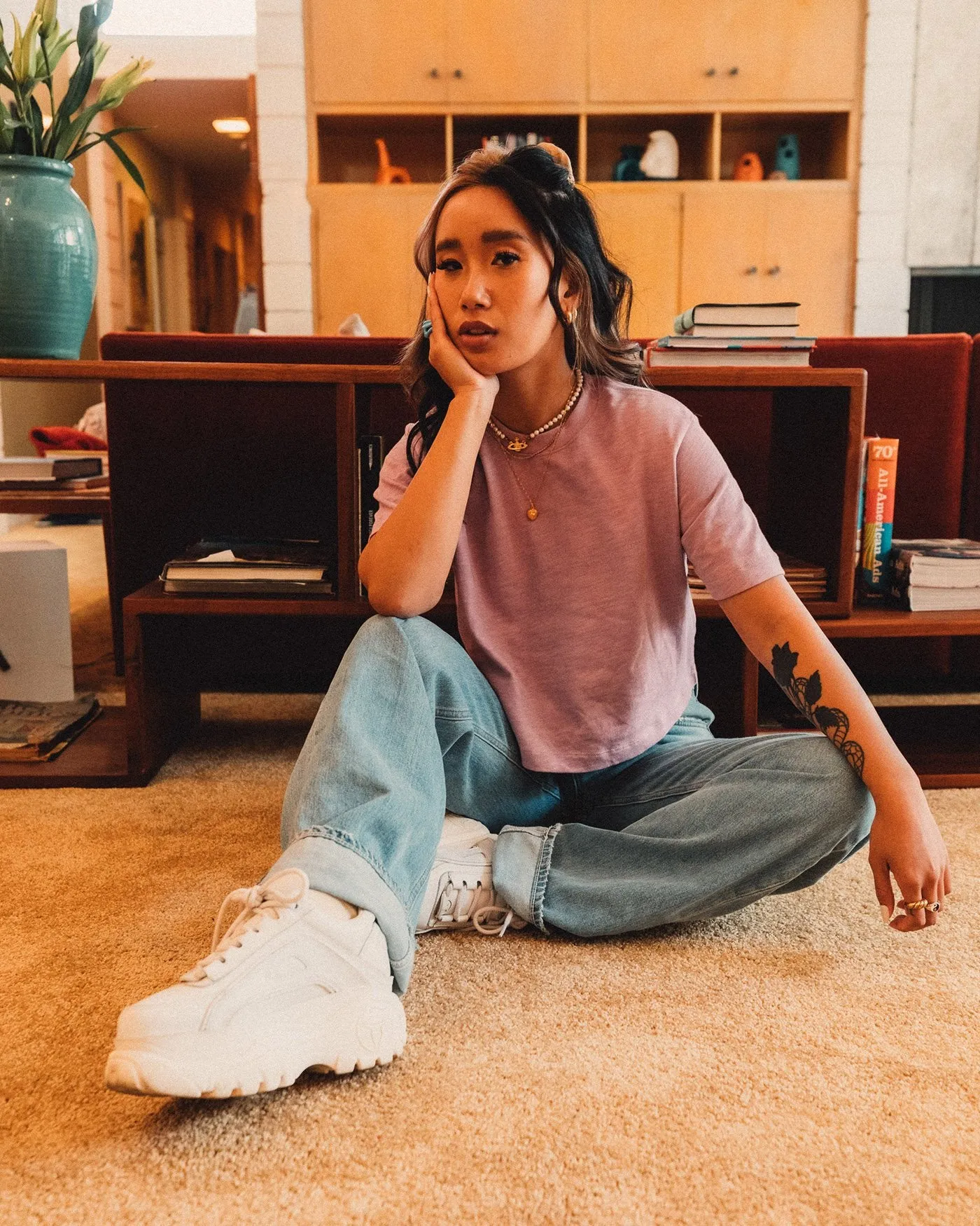 Women's Crop Mock Neck Tee sold by Junk Food Clothing product image thumbnail 2