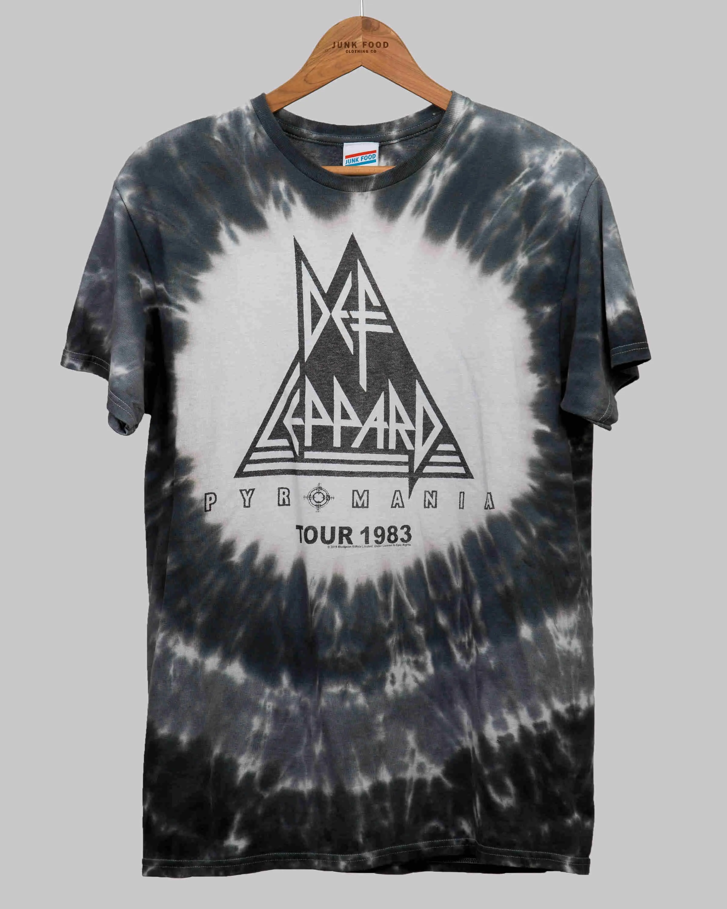UNISEX DEF LEPPARD PYROMANIA TIE DYE FLEA MARKET TEE sold by Junk Food Clothing product image thumbnail 5