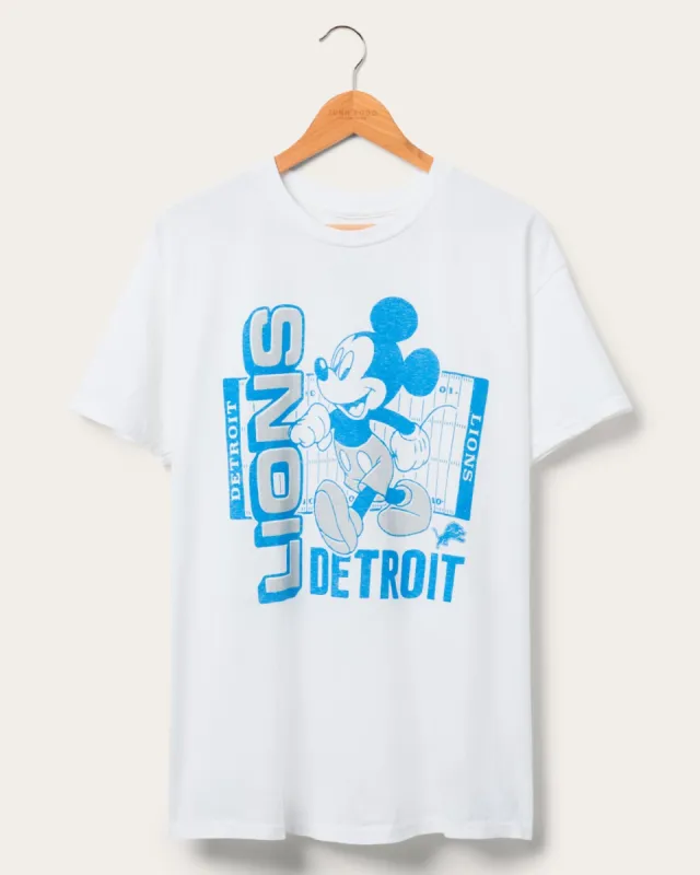 Detroit Lions Mickey Field Tee sold by Junk Food Clothing