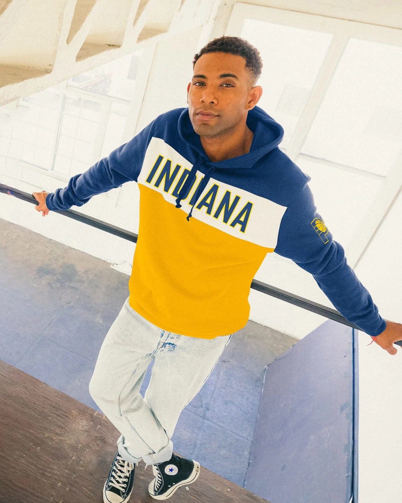 NBA Indiana Pacers Colorblock Hoodie sold by Junk Food Clothing product image thumbnail 2