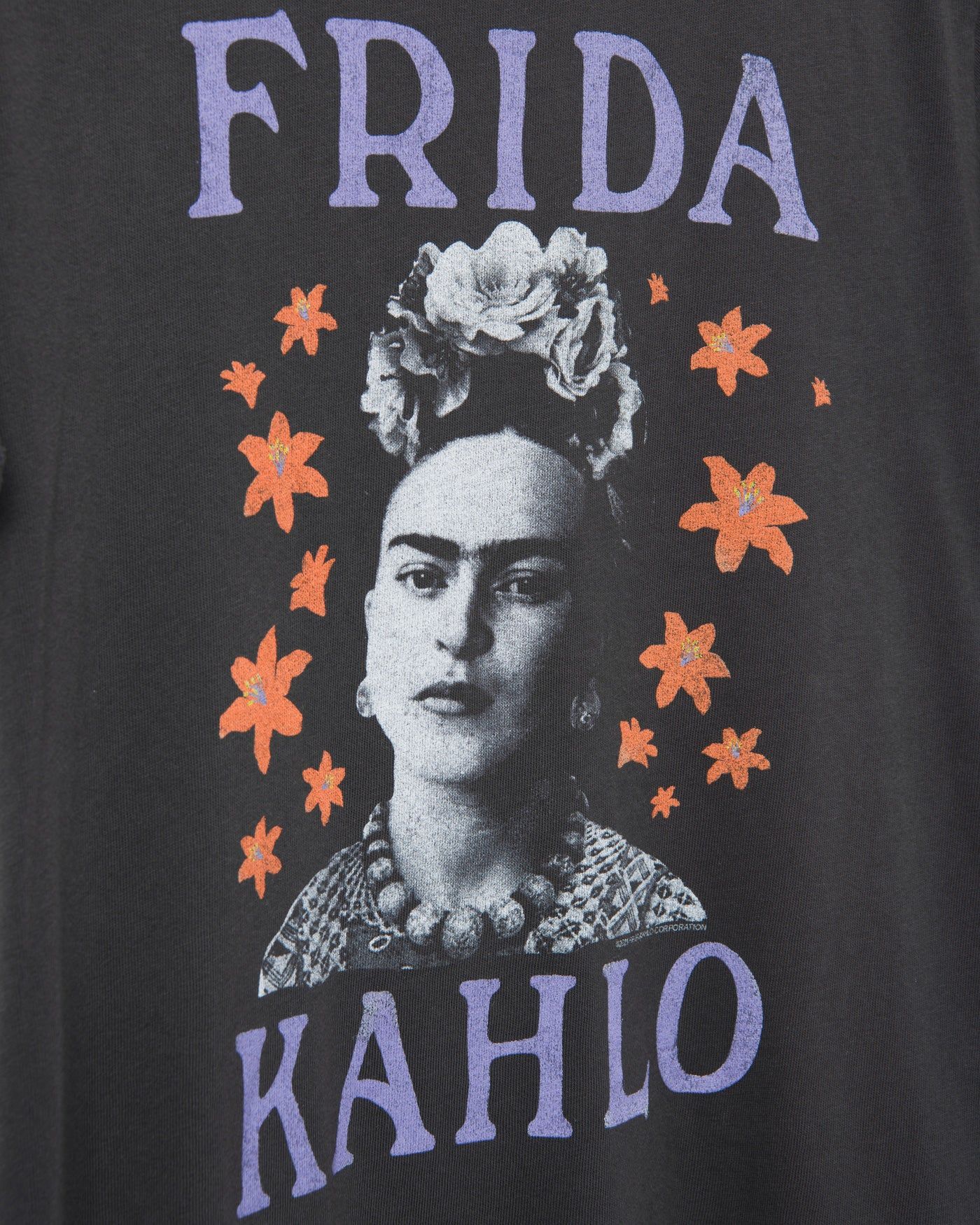Women's Frida Kahlo Falling Flowers Vintage Tee sold by Junk Food Clothing product image thumbnail 4