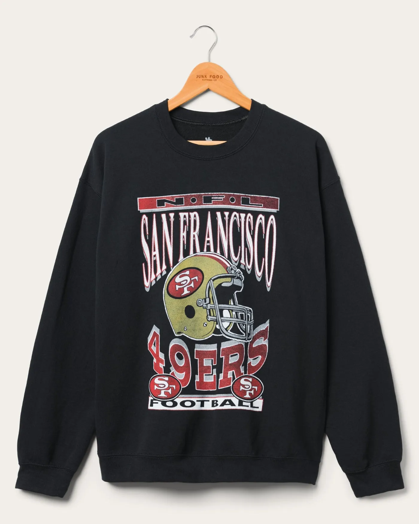 San Francisco 49ers Helmet Flea Market Crew sold by Junk Food Clothing