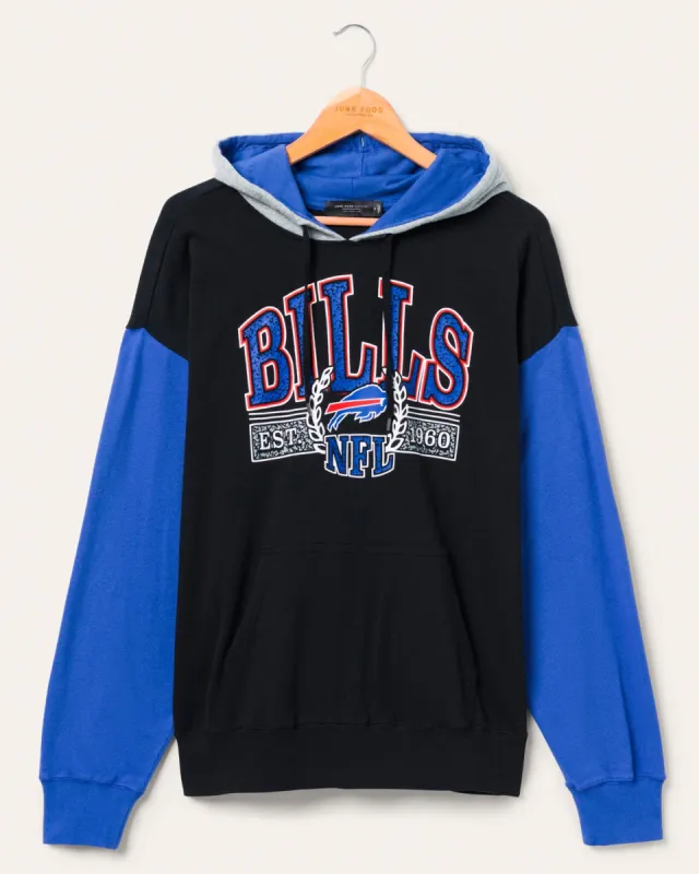 Buffalo Bills Tri Color Block Hoodie sold by Junk Food Clothing