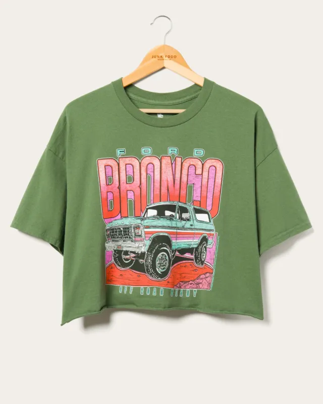 Women's Bronco Off Road Ready Flea Market Crop Tee sold by Junk Food Clothing